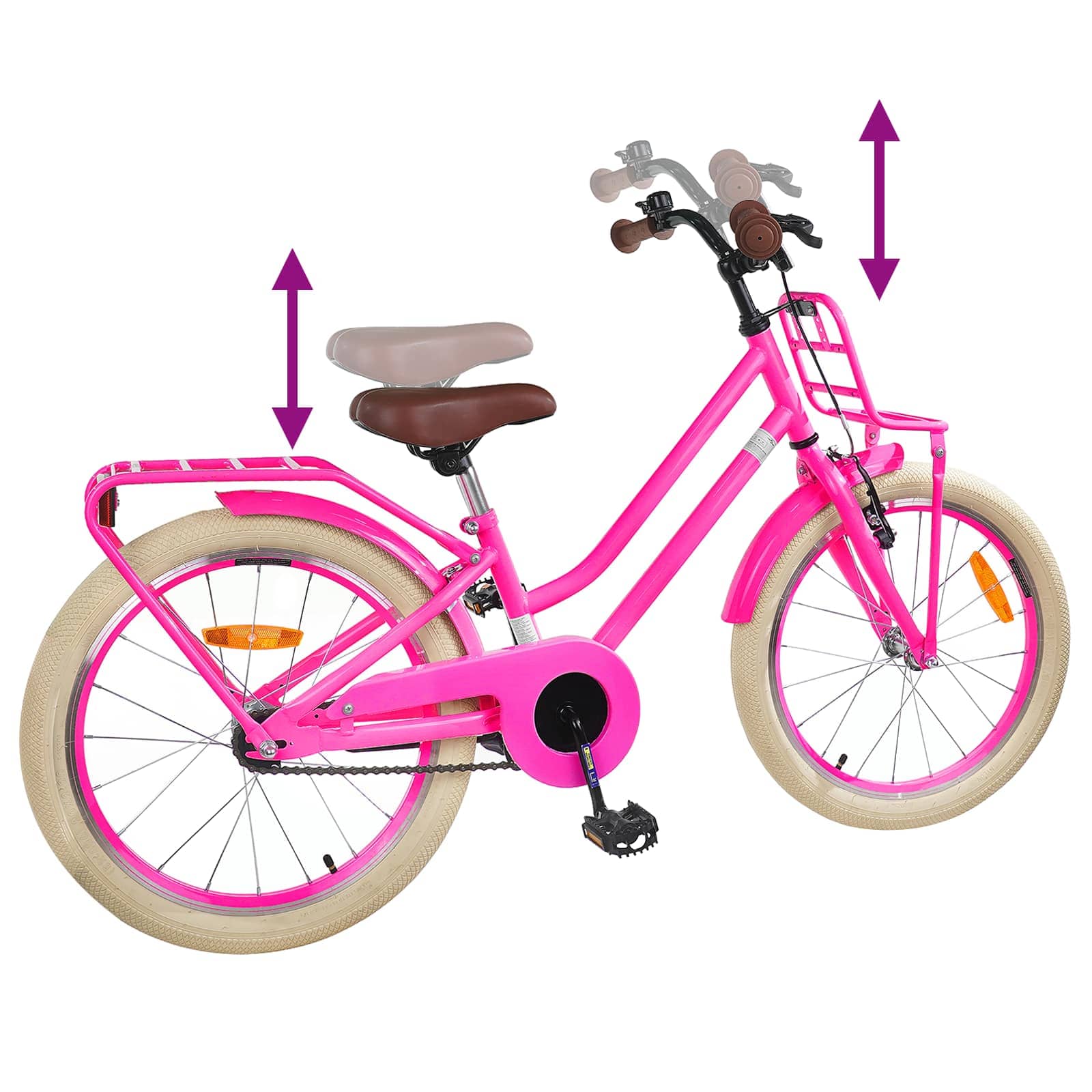 Kids' Bicycle 20 Inch for ages 6-11 Dark Pink