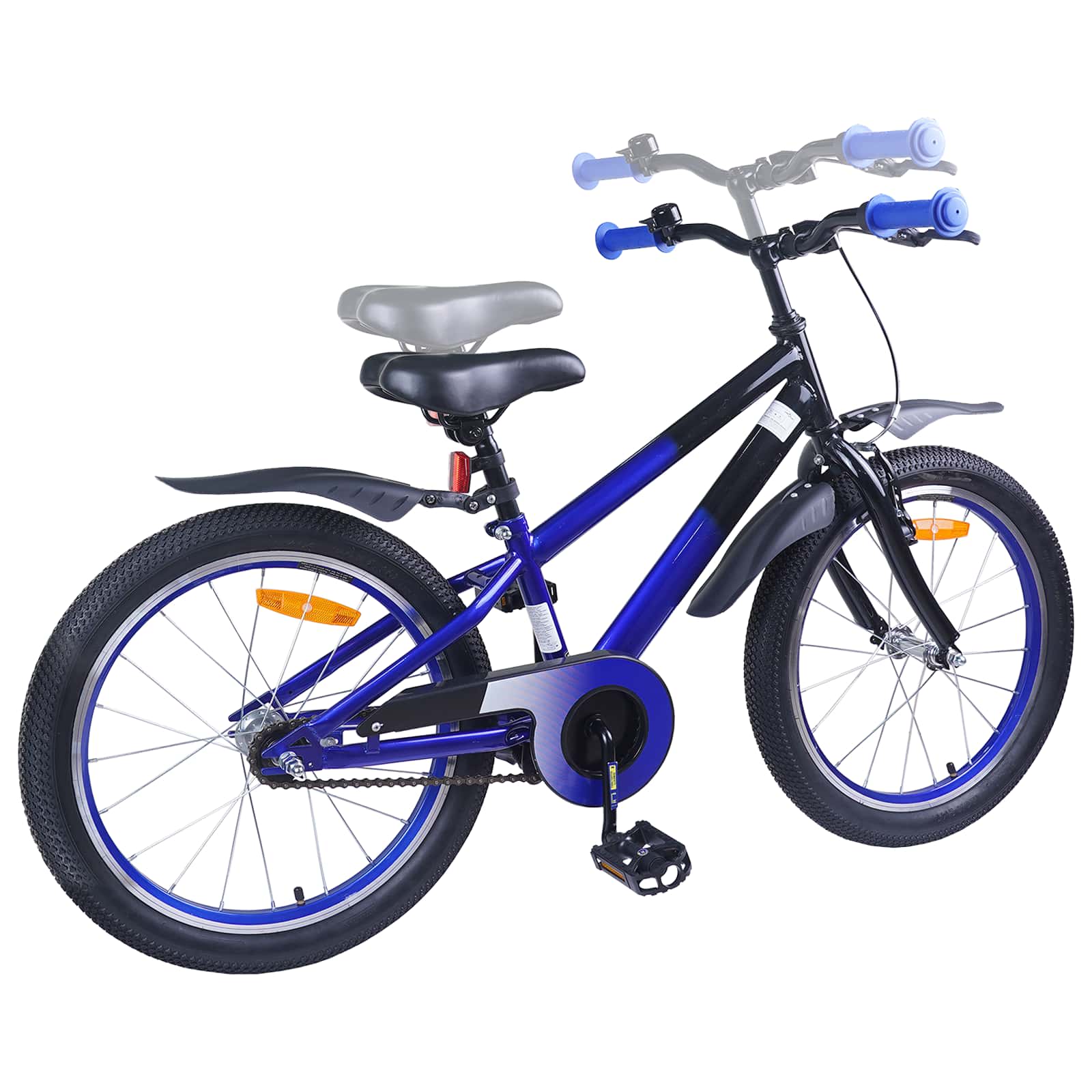 Kids' Bike 22 Inch for 7-12 Year Olds Blue Black