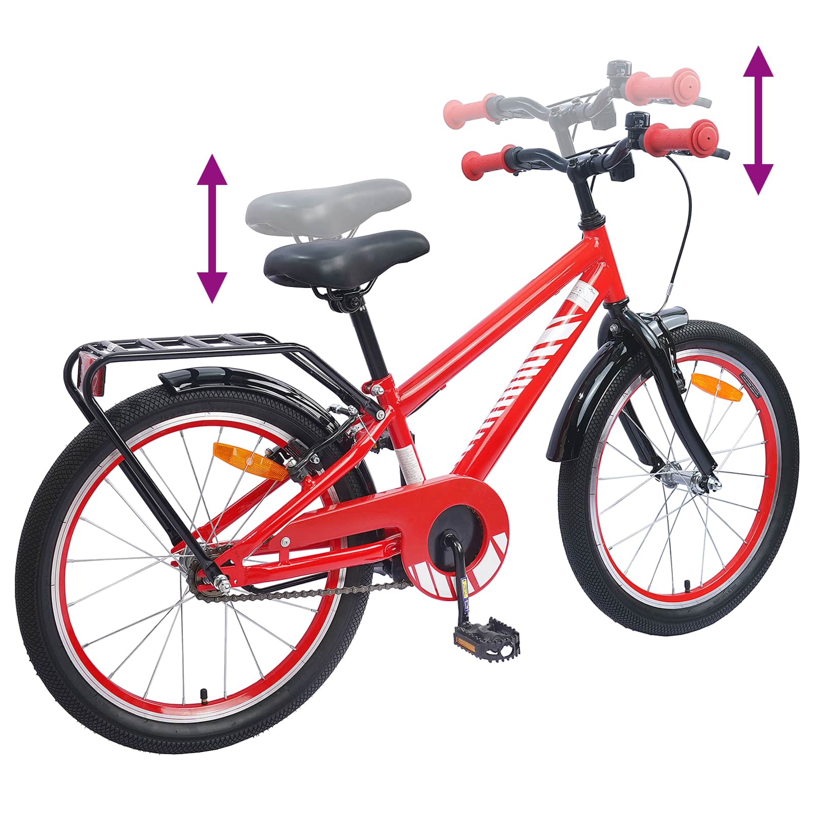 Children's Bicycle 18 Inch for 5–7-Year-Olds Red