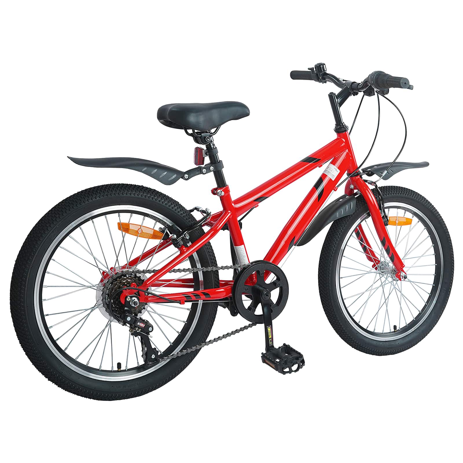 Vaikų Dviratis 24 Colių 6-Speed 8-12 metų Raudona