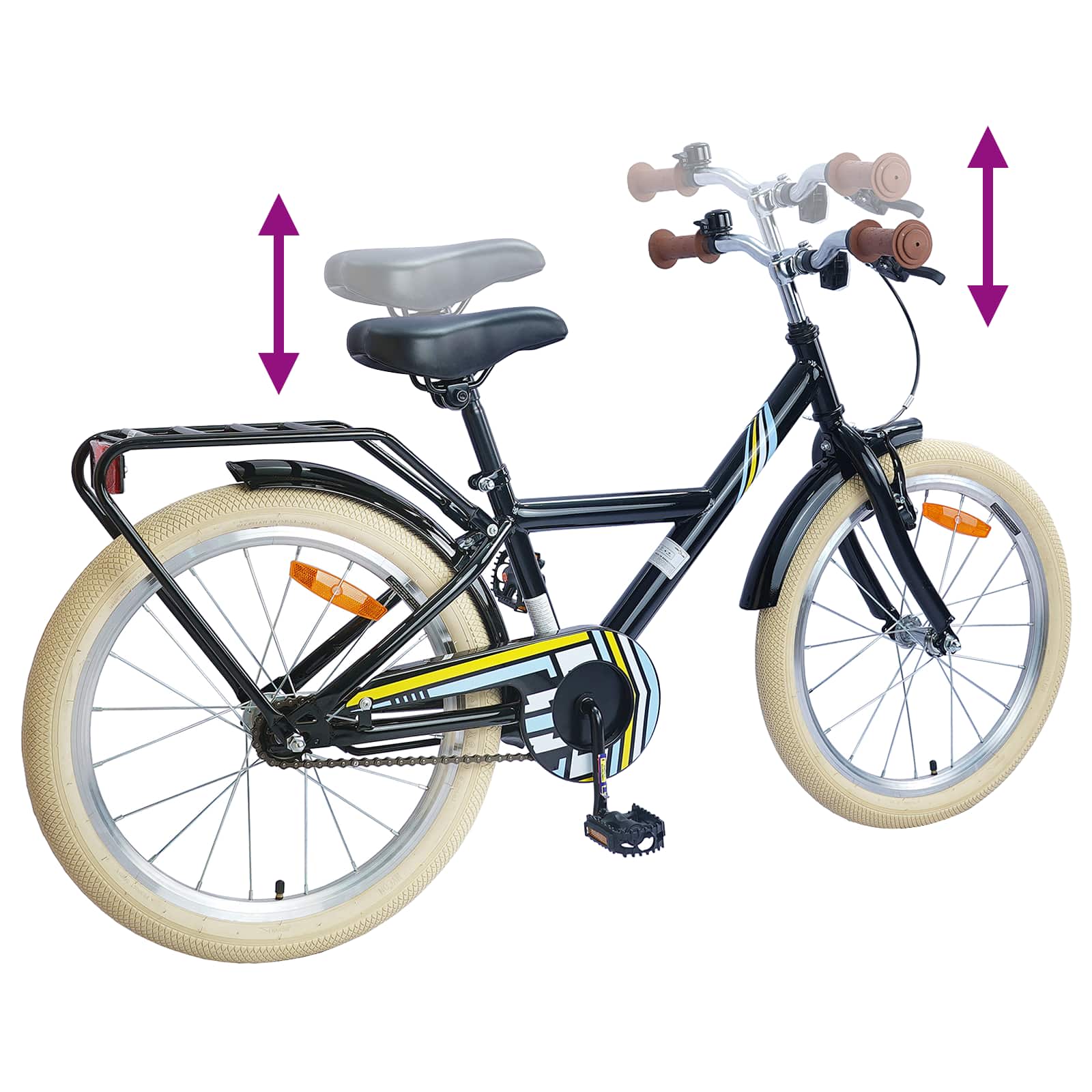 Kids' Bicycle 18 Inch for 5–7 Year Olds Black