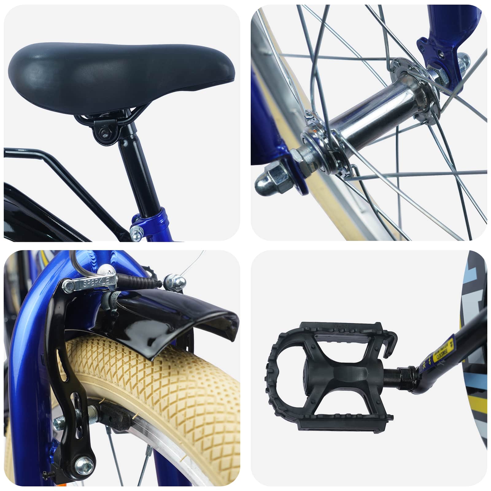 Children's Bicycle 18 Inch For 5-7-year-olds Dark Blue