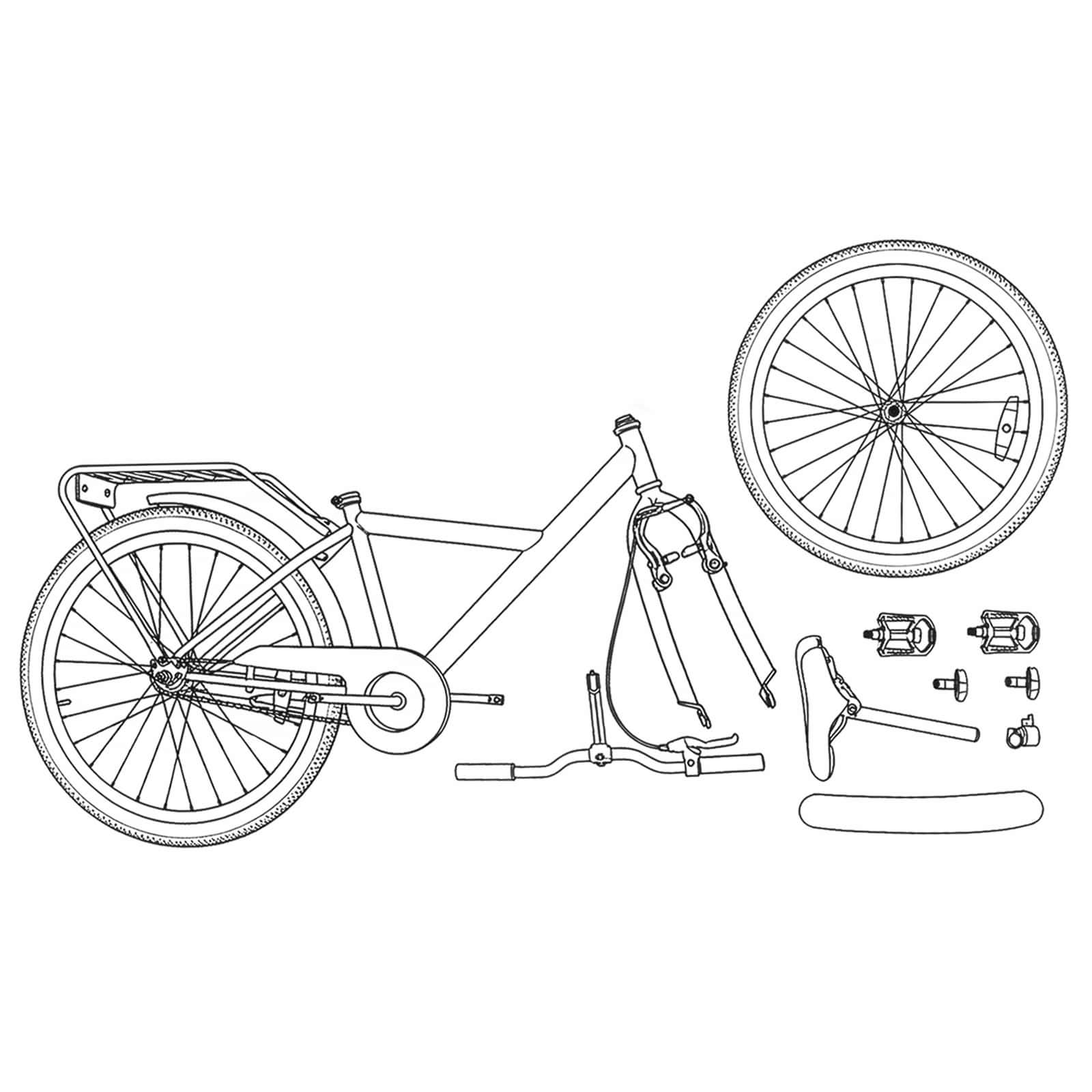 Children's Bicycle 20 Inch 6-11 years old White