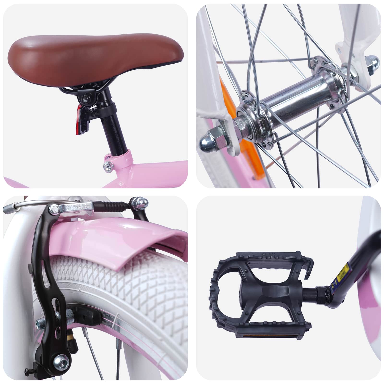 Kids' Bicycle 18 Inch for 5–7 year olds Light Pink
