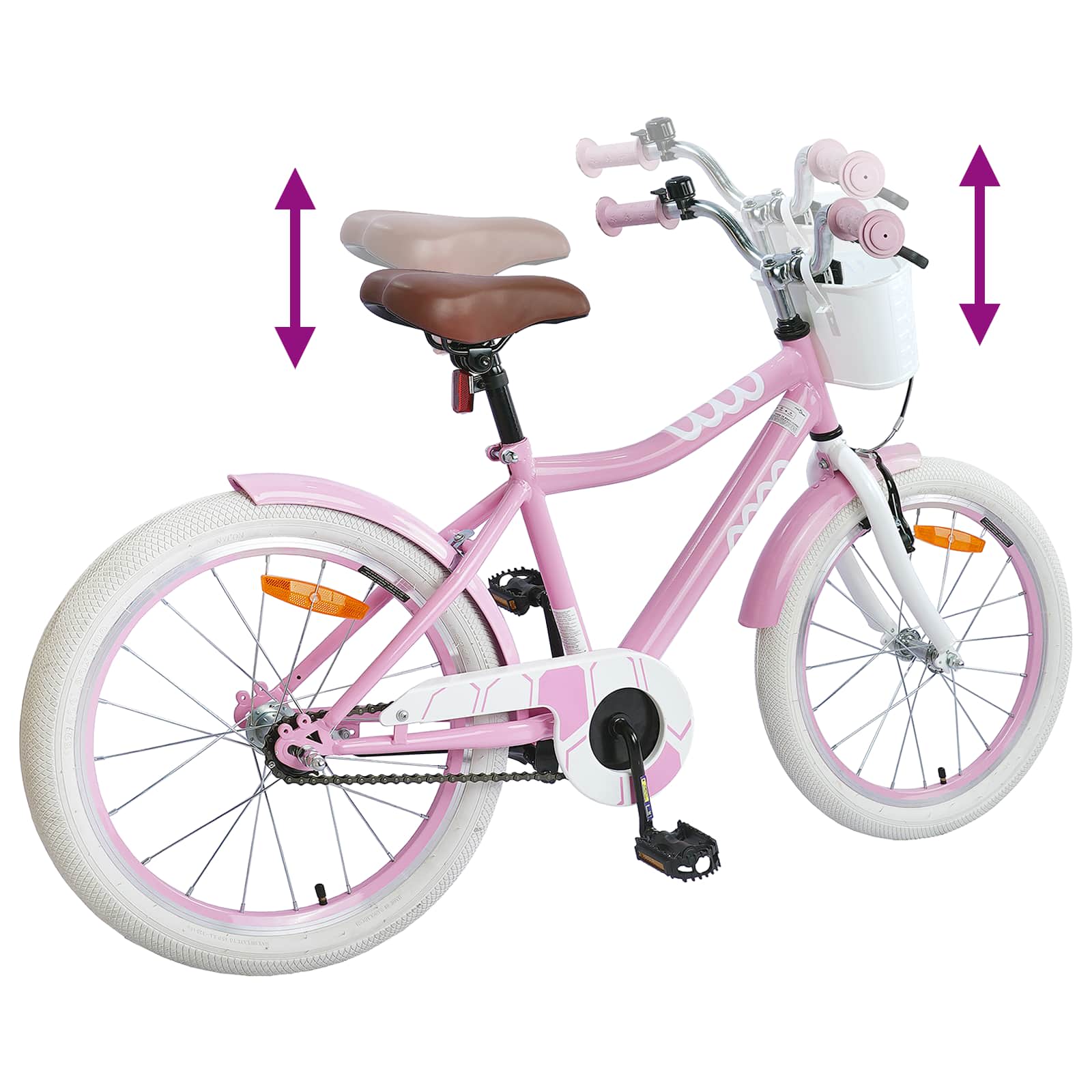 Kids' Bicycle 18 Inch for 5–7 year olds Light Pink