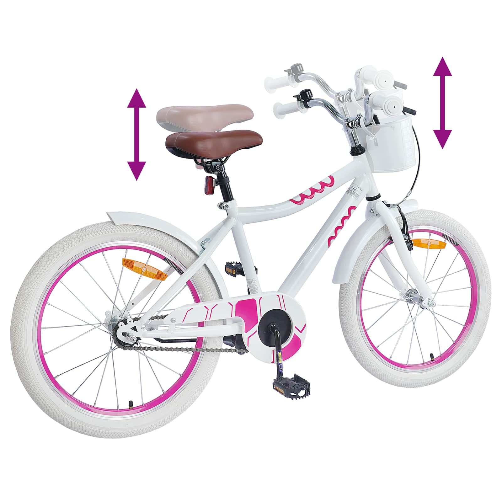 Children's Bicycle 18 Inch for 5-7 year olds White