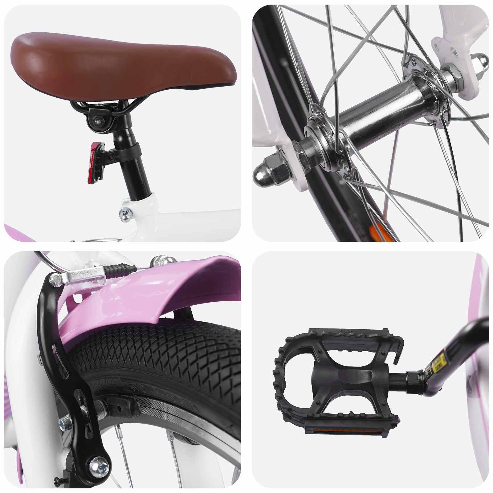 Kids' Bicycle 18 Inch for 5–7 year olds Light Pink