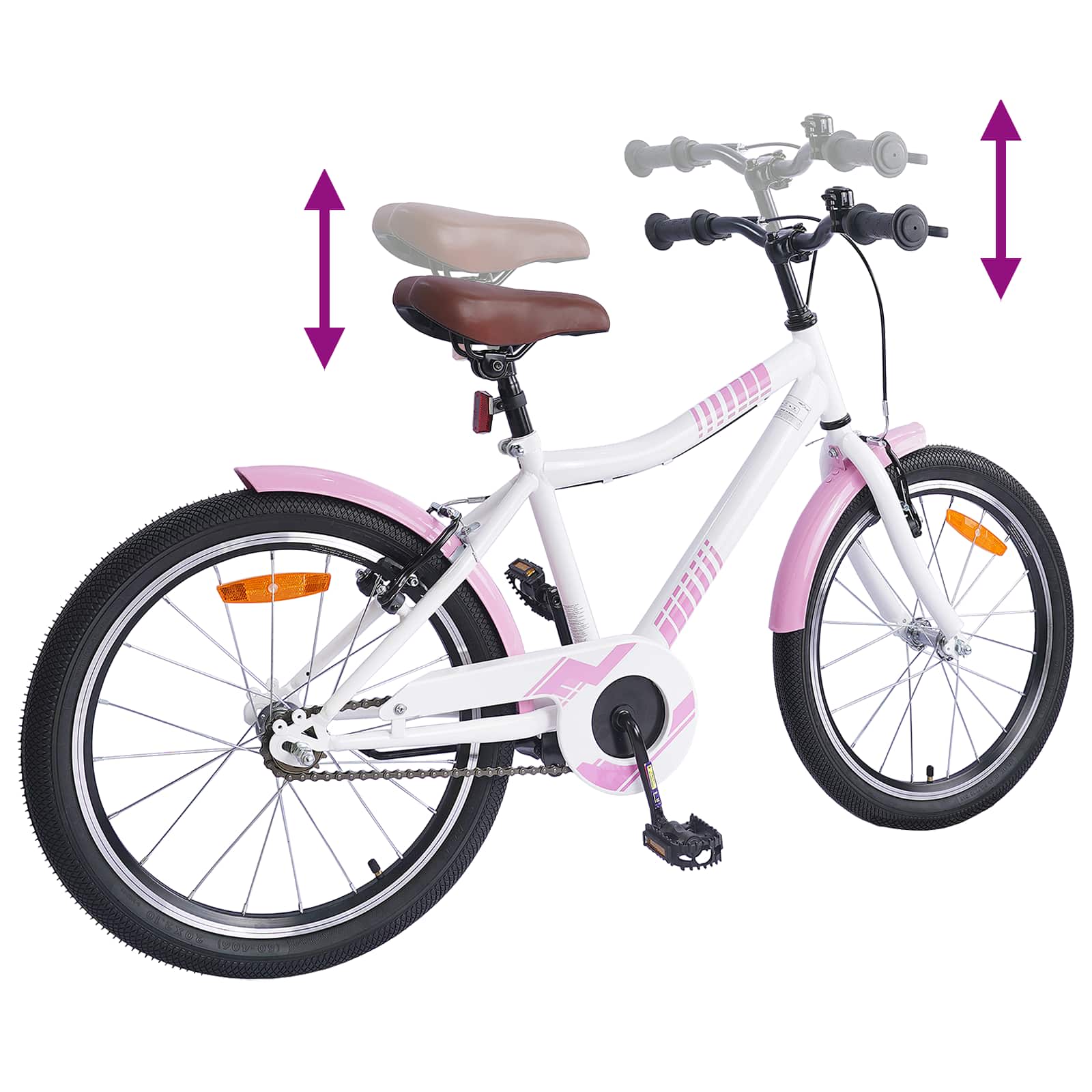 Kids' Bicycle 18 Inch for 5–7 year olds Light Pink