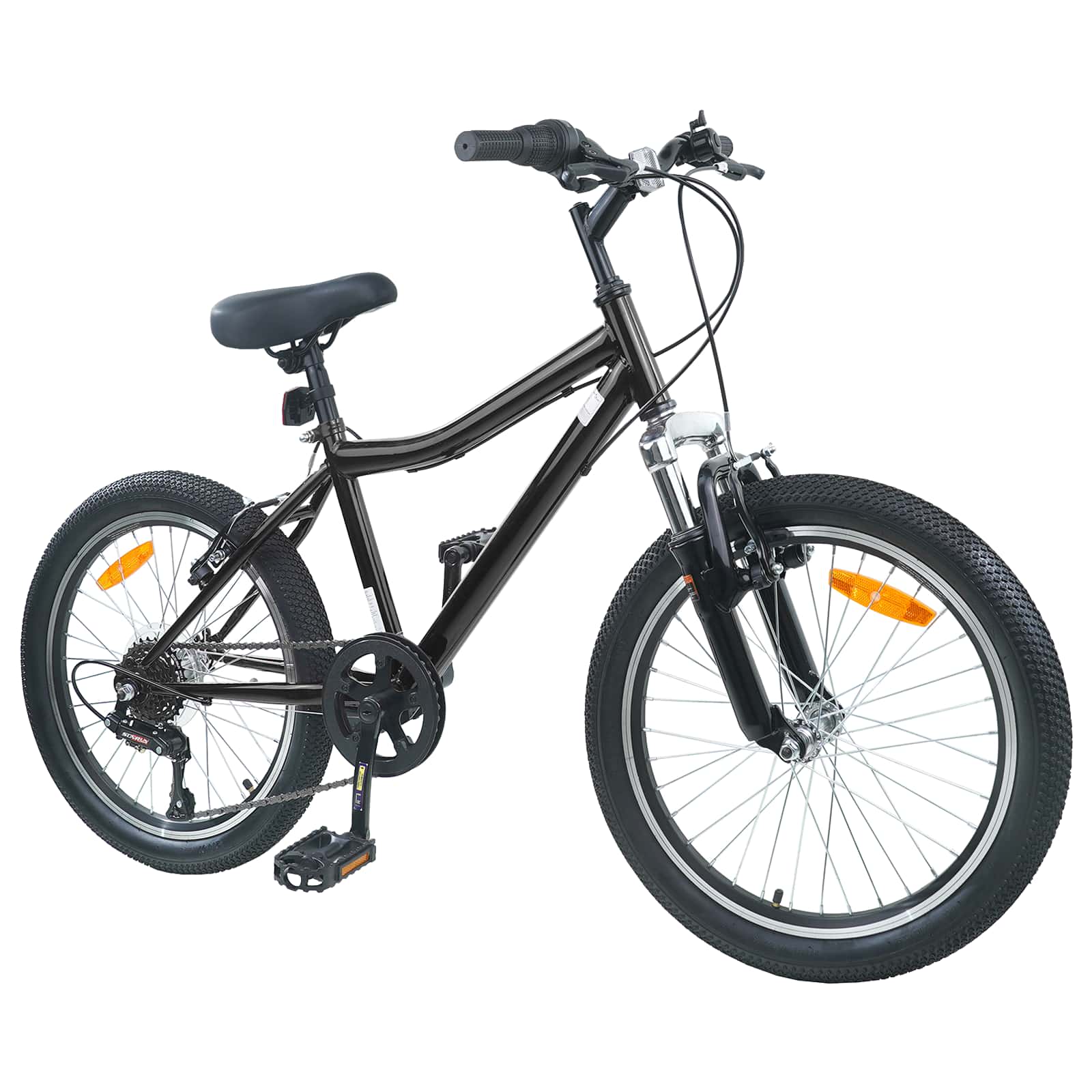 Vaikų Dviratis 20 Colių 6-Speed 6-11 metų amžiaus Juoda
