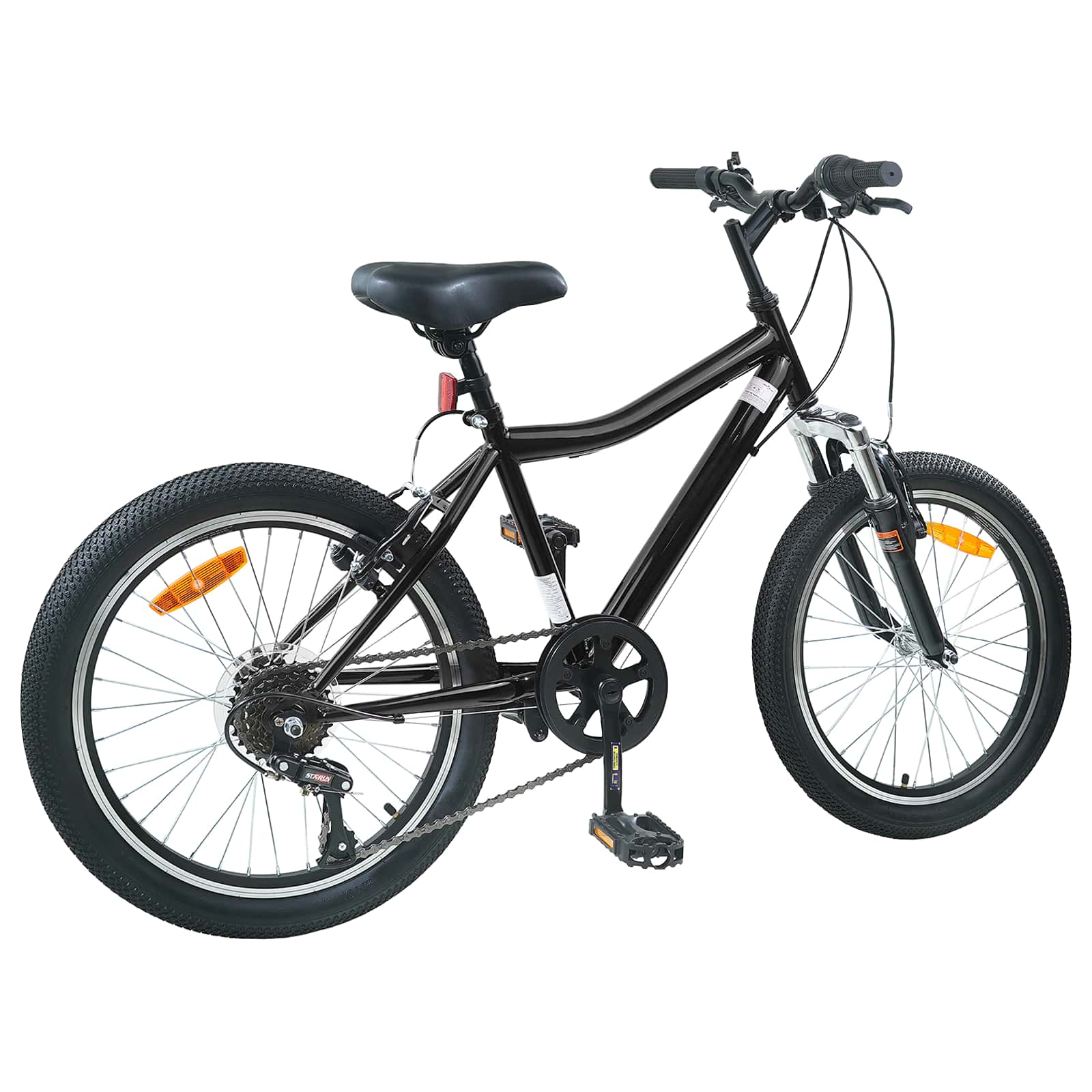 Vaikų Dviratis 20 Colių 6-Speed 6-11 metų amžiaus Juoda