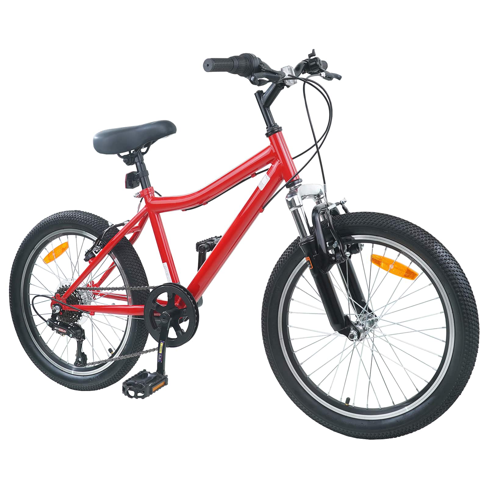 Vaikų Dviratis 24 Colių 6-Speed 8-12 metų Raudona