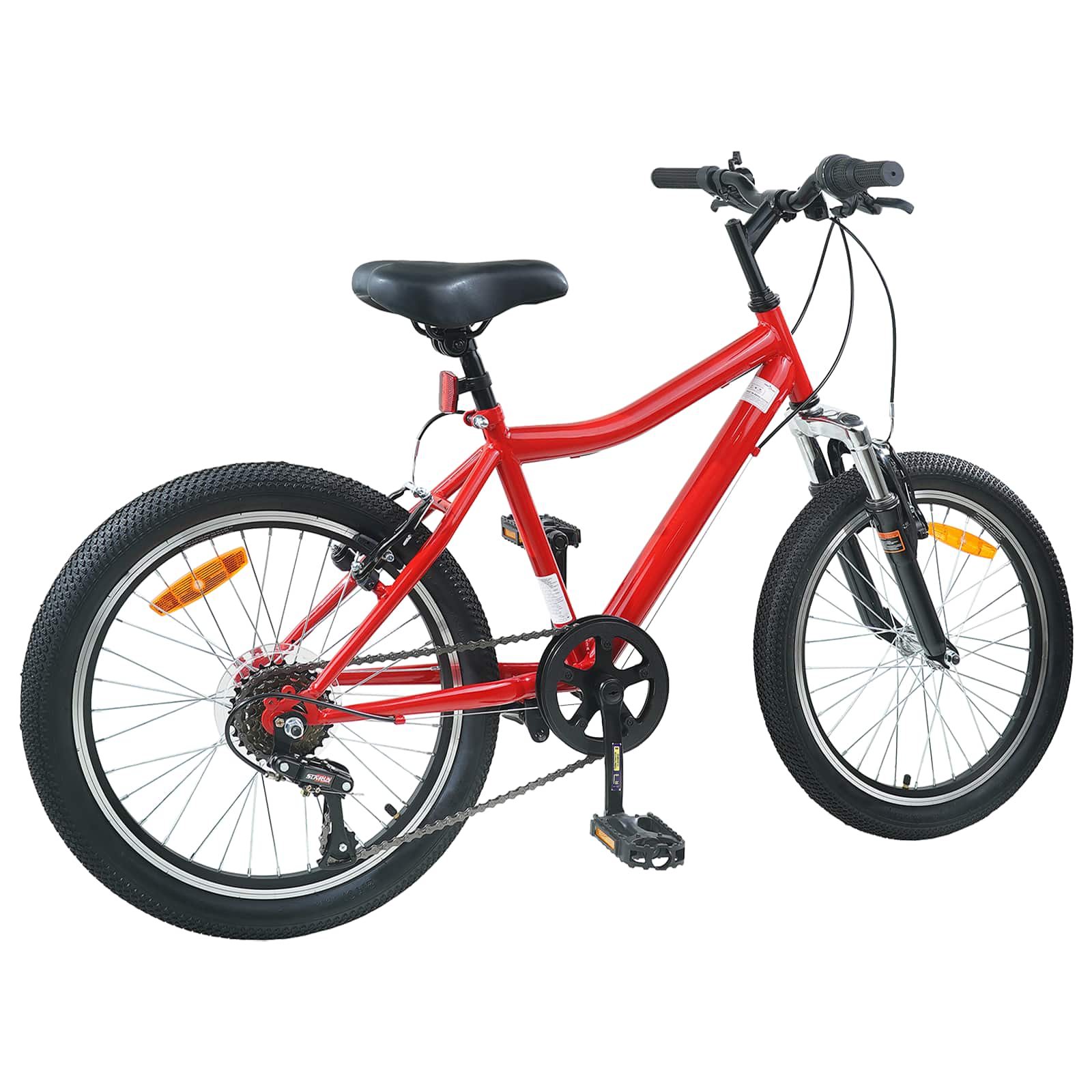 Vaikų Dviratis 24 Colių 6-Speed 8-12 metų Raudona