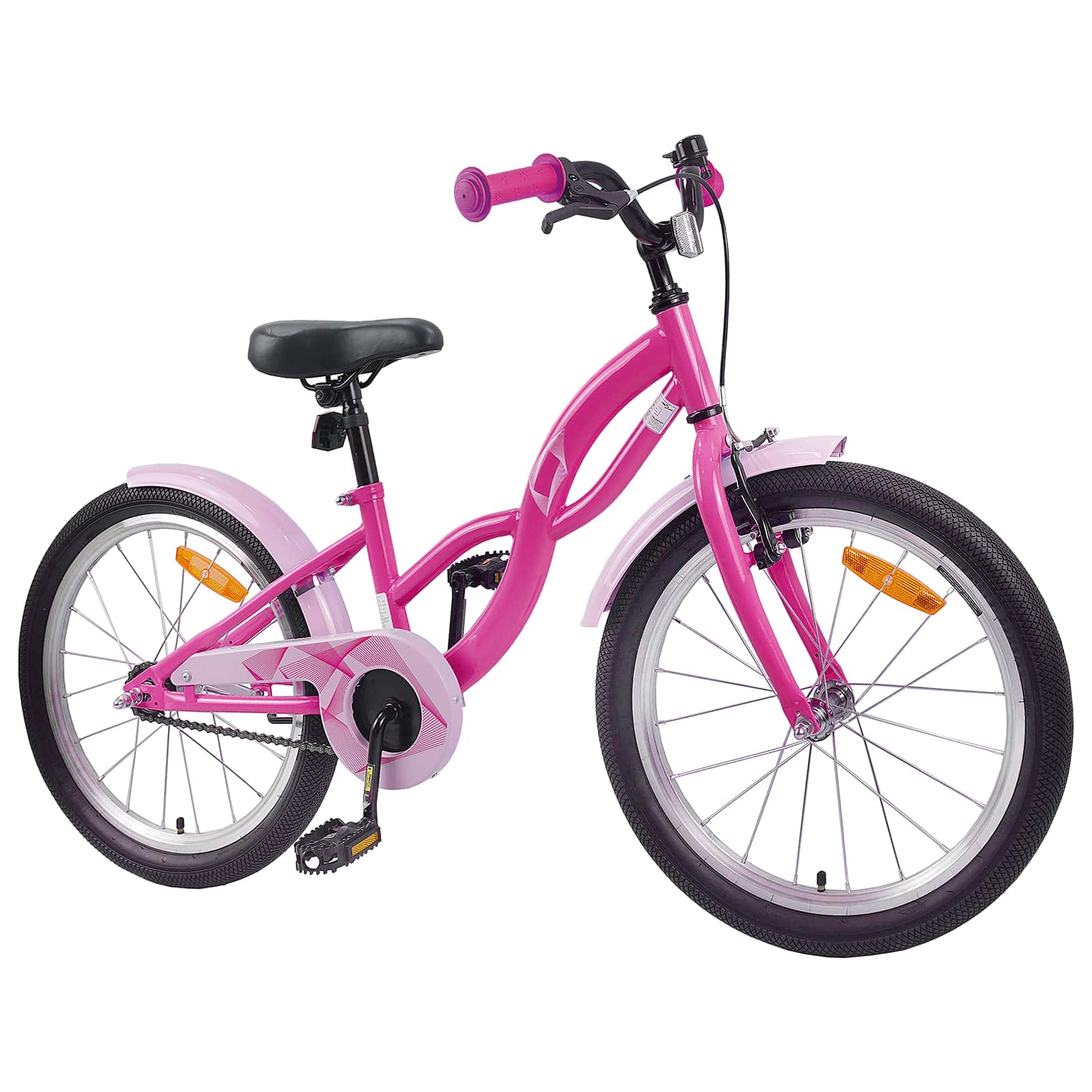 Kids' Bike 18 Inch for 5–7 year olds Dark pink