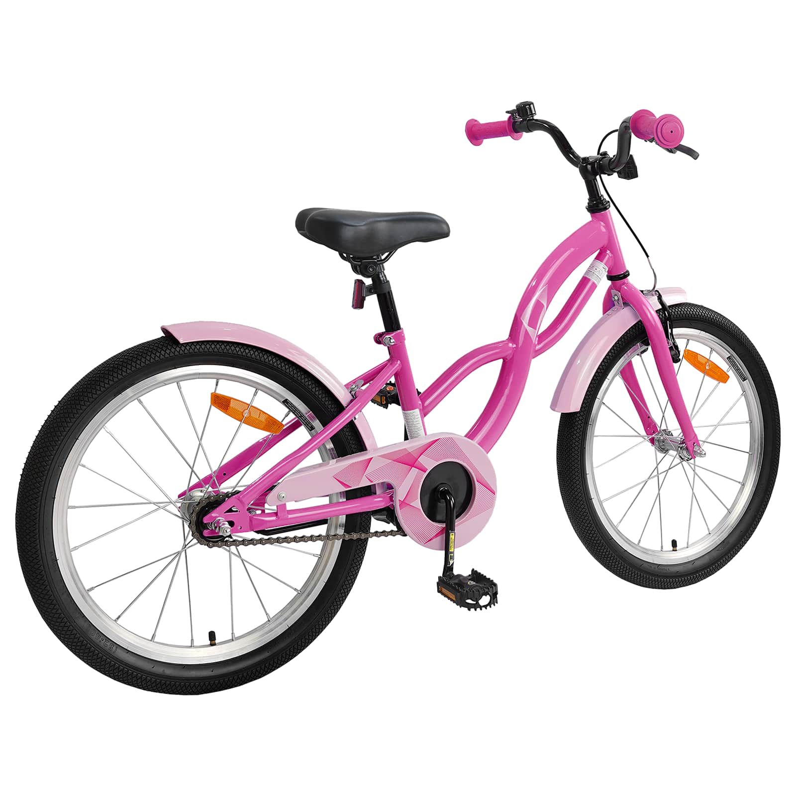 Kids' Bike 18 Inch for 5–7 year olds Dark pink