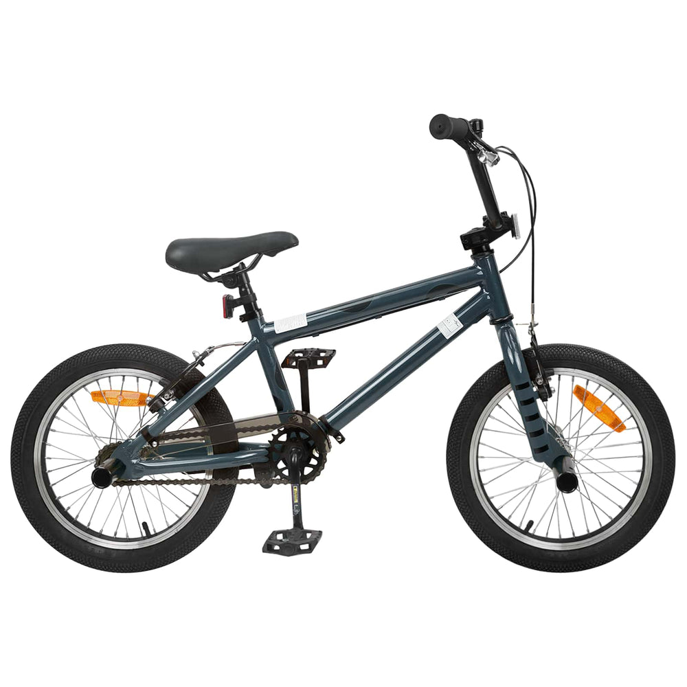 BMX Dviratis 16 Colių 5-8 metų amžiaus Tamsiai pilka