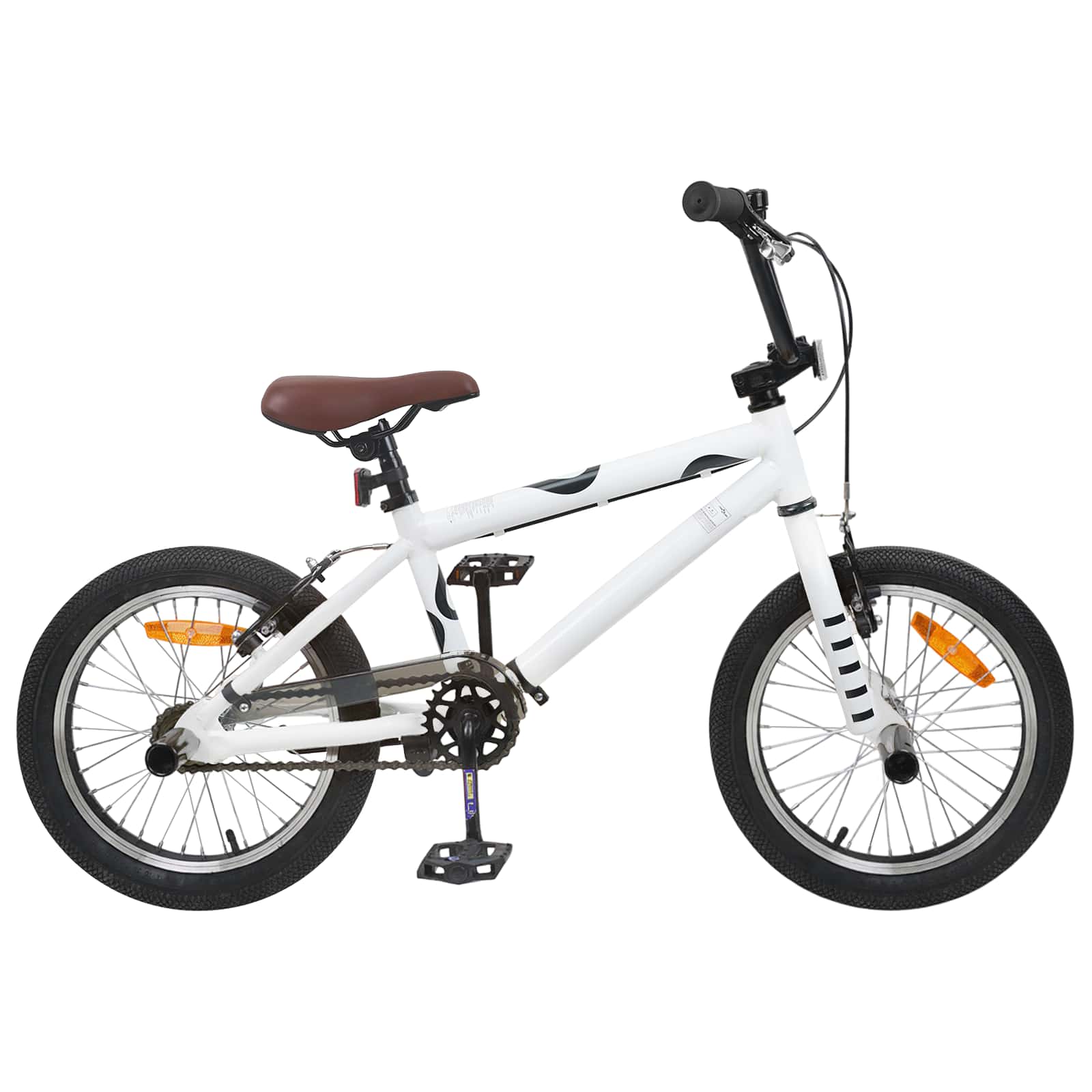 BMX Dviratis 16 Colių 5-8 metų amžiaus Balta