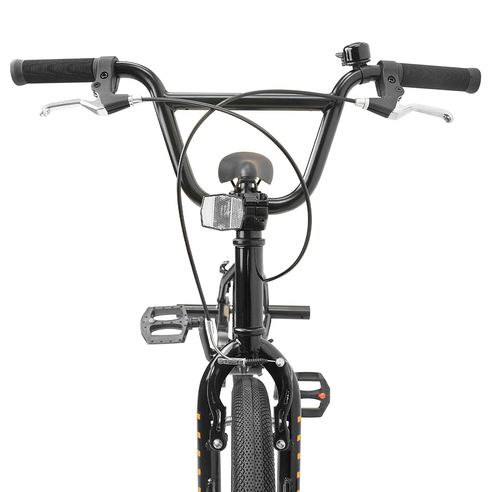 BMX Dviratis 16 Colių 5-8 metų amžiaus Juoda