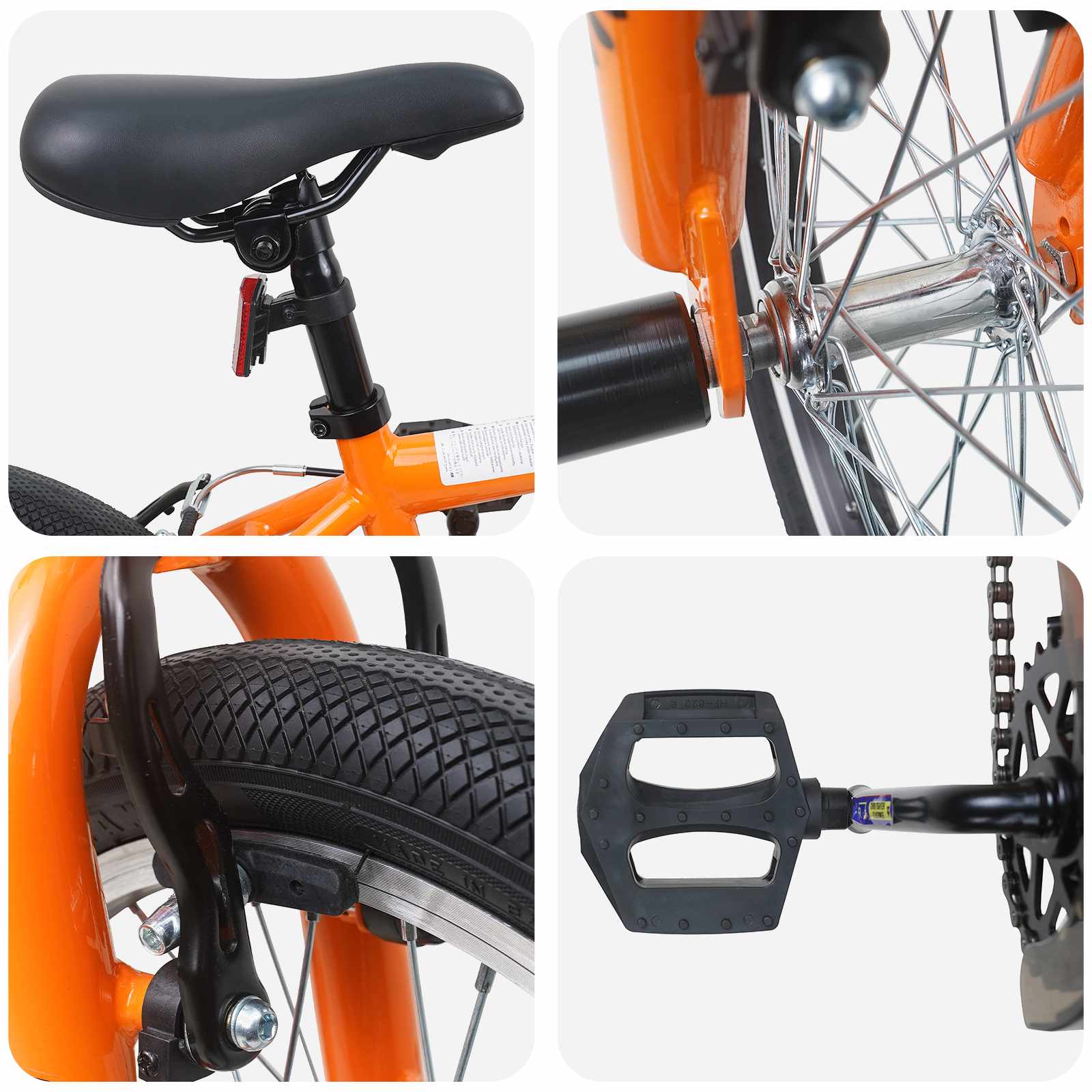 BMX Dviratis 20 Colių skirta vyresniems nei 9 metų Oranžinė