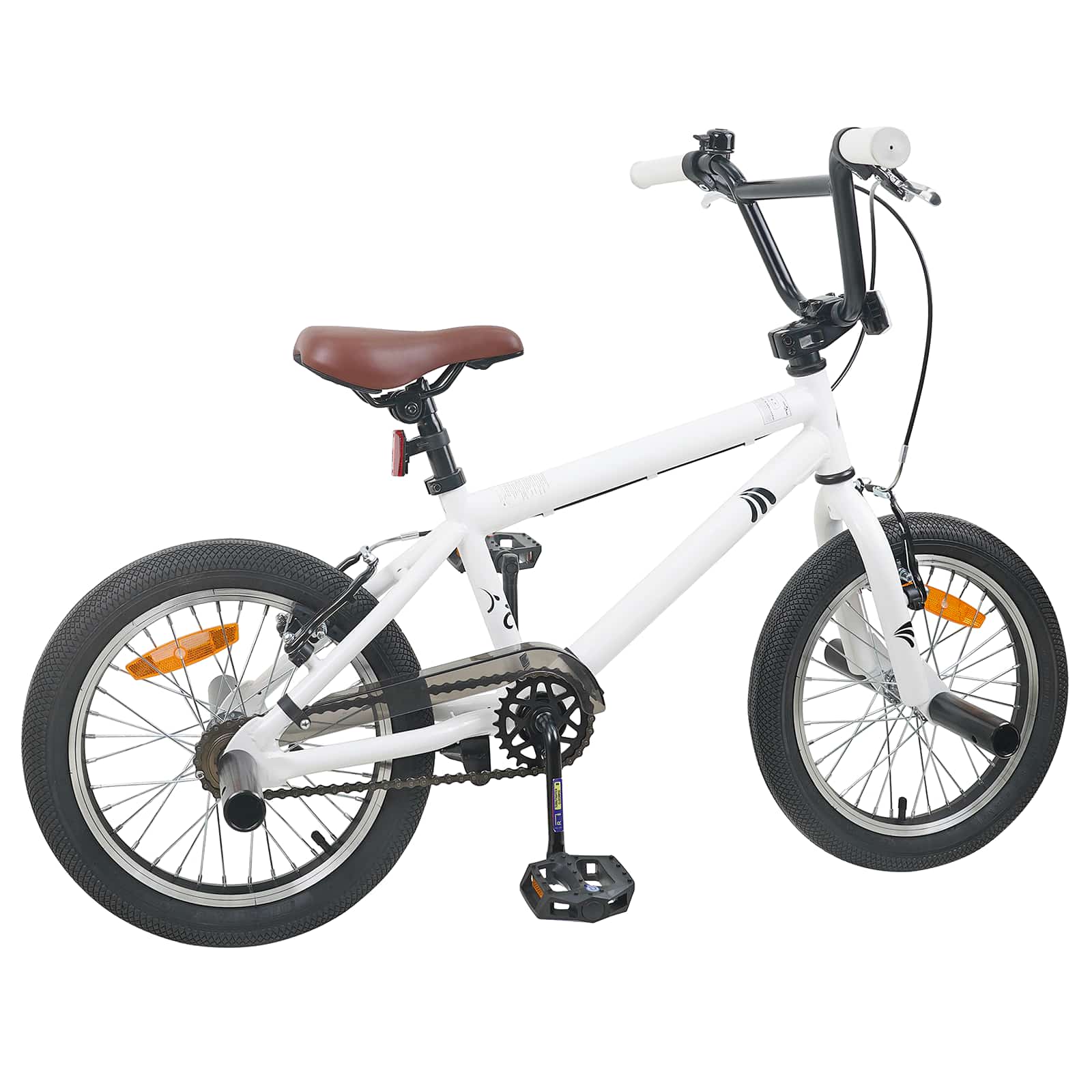BMX Dviratis 16 Colių 5-8 metų amžiaus Balta