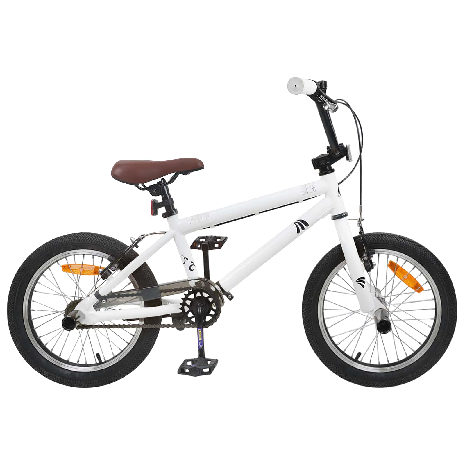 BMX Dviratis 18 Colių 7-10 metų amžiaus Balta