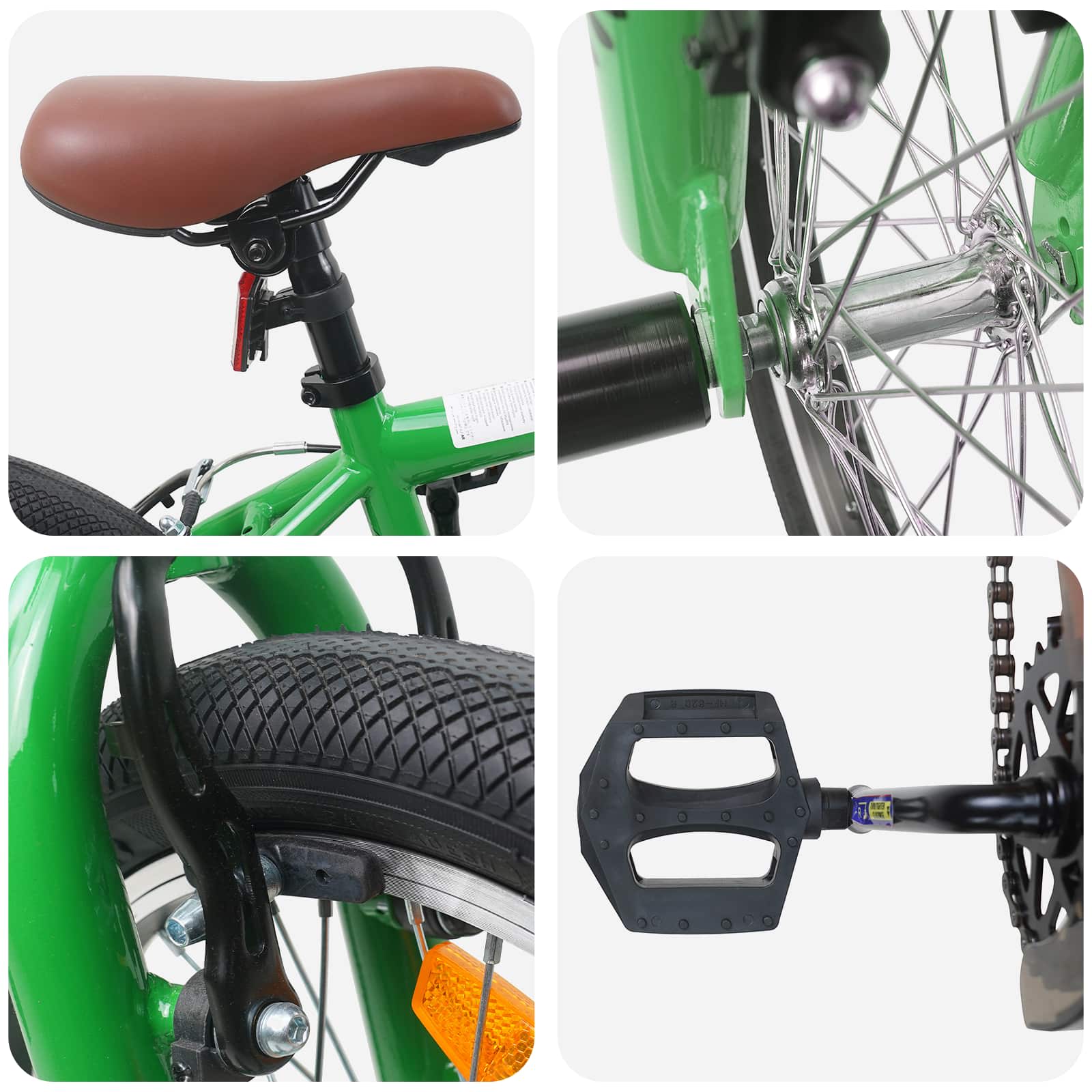 BMX Dviratis 20 Colių skirta vyresniems nei 9 metų Žalia