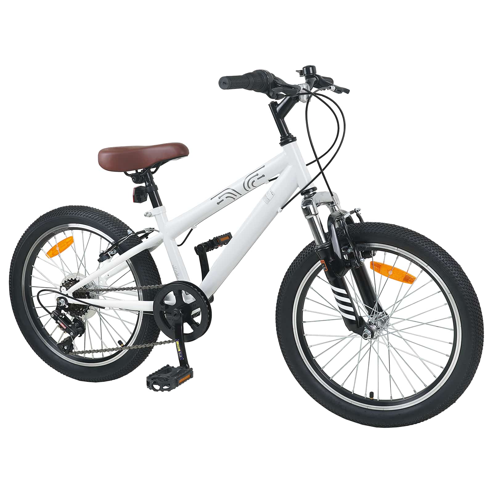 Kids Mountain Bike 24 Colių 6-Speed 8-12 metų Balta