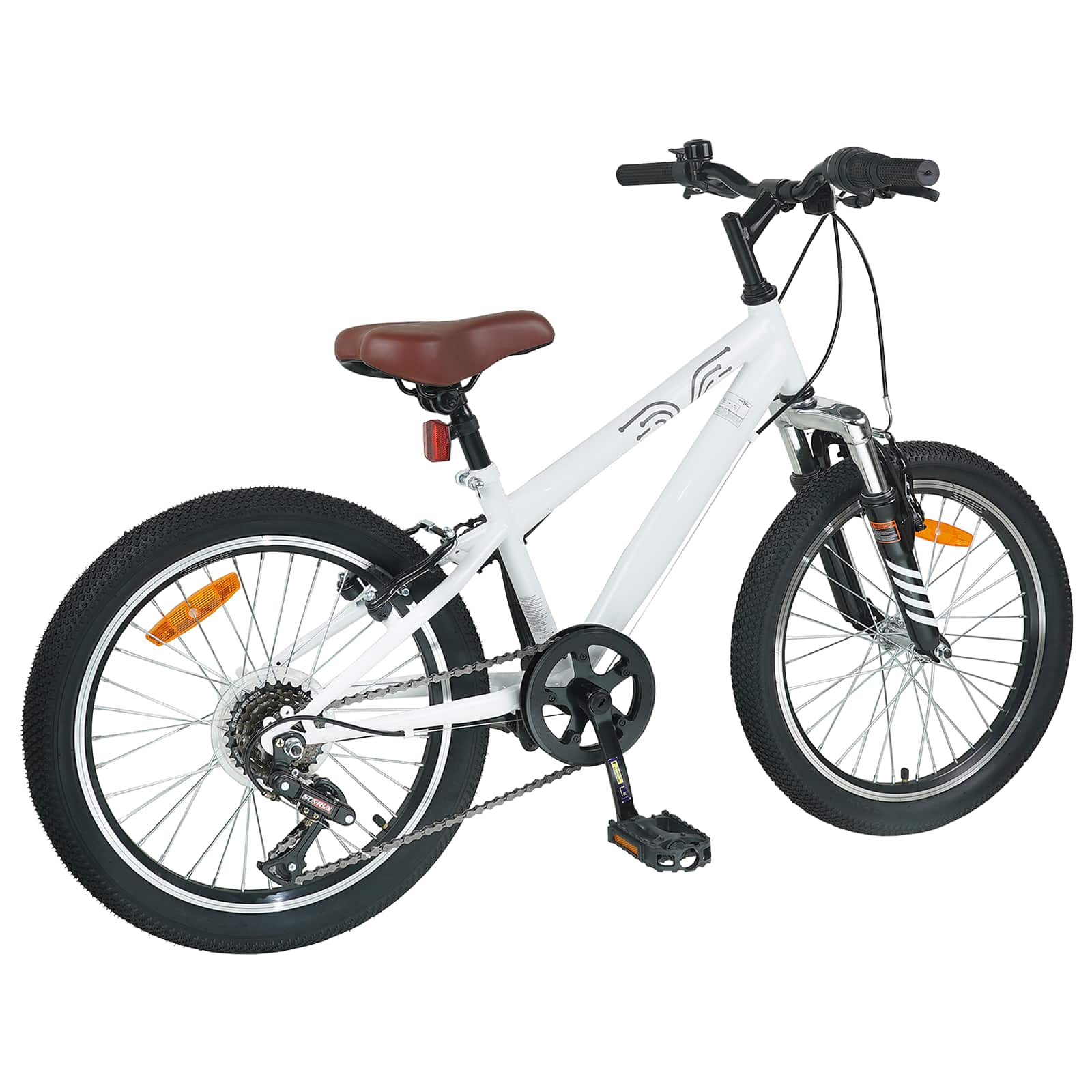 Kids Mountain Bike 24 Colių 6-Speed 8-12 metų Balta
