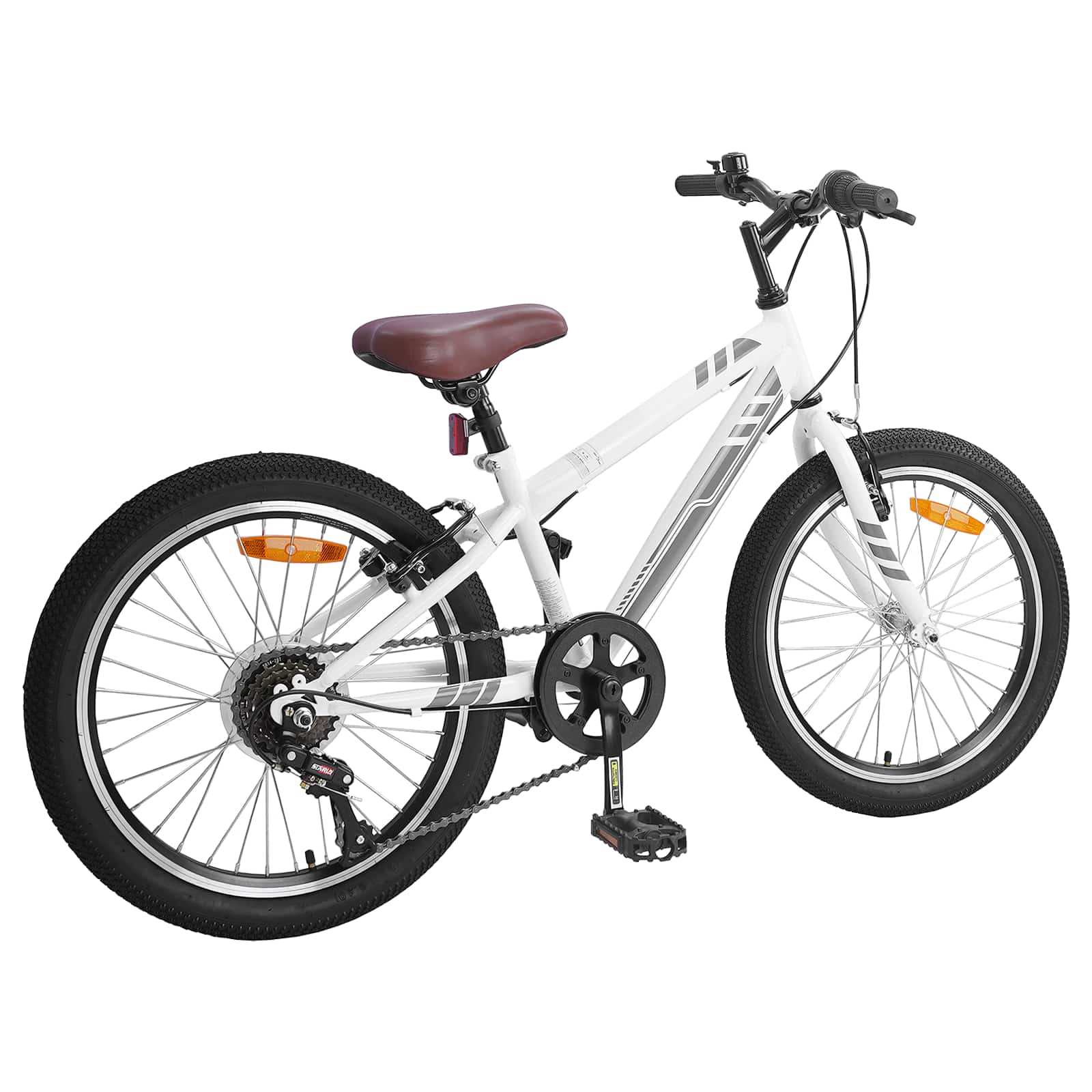 Kalnų Dviratis 20 Colių 6-Speed 5-8 metų amžiaus Balta