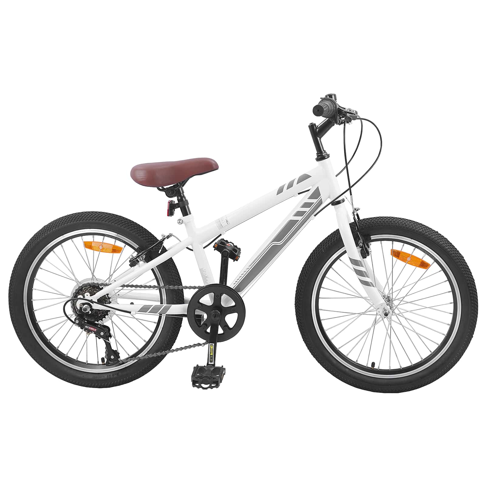 Kalnų Dviratis 20 Colių 6-Speed 5-8 metų amžiaus Balta