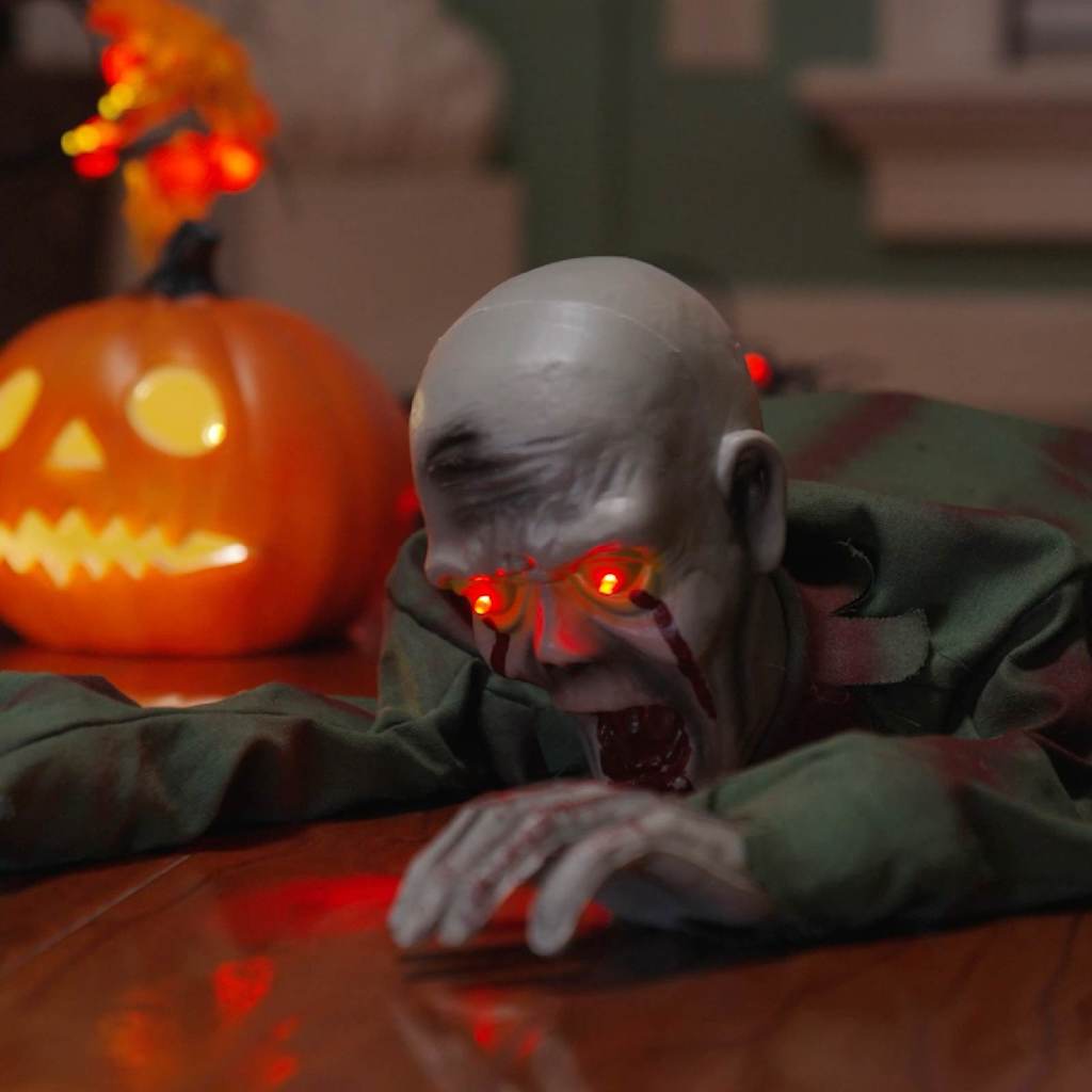 Helovino dekoracija zombis SPOOKA Žalia 110 x 50 x 21 cm