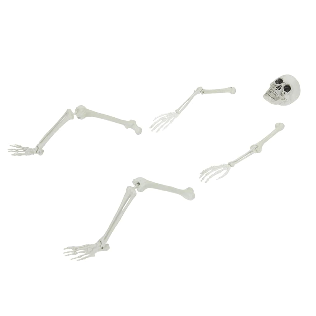 Helovino skeletas su žemės kuolais Balta 45,5 x 13 cm