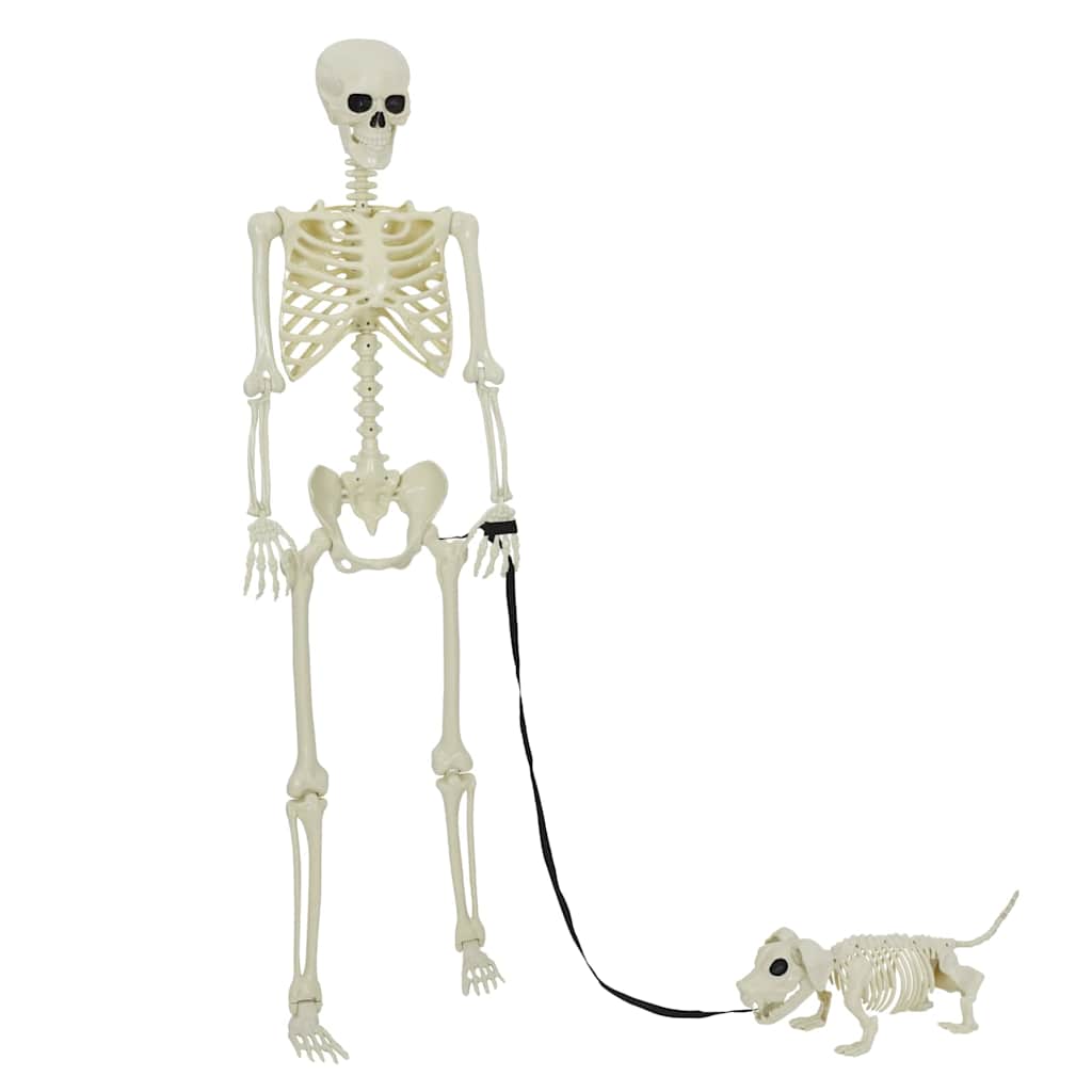 Halloween decoration - skeleton 2 pcs White Polypropylene