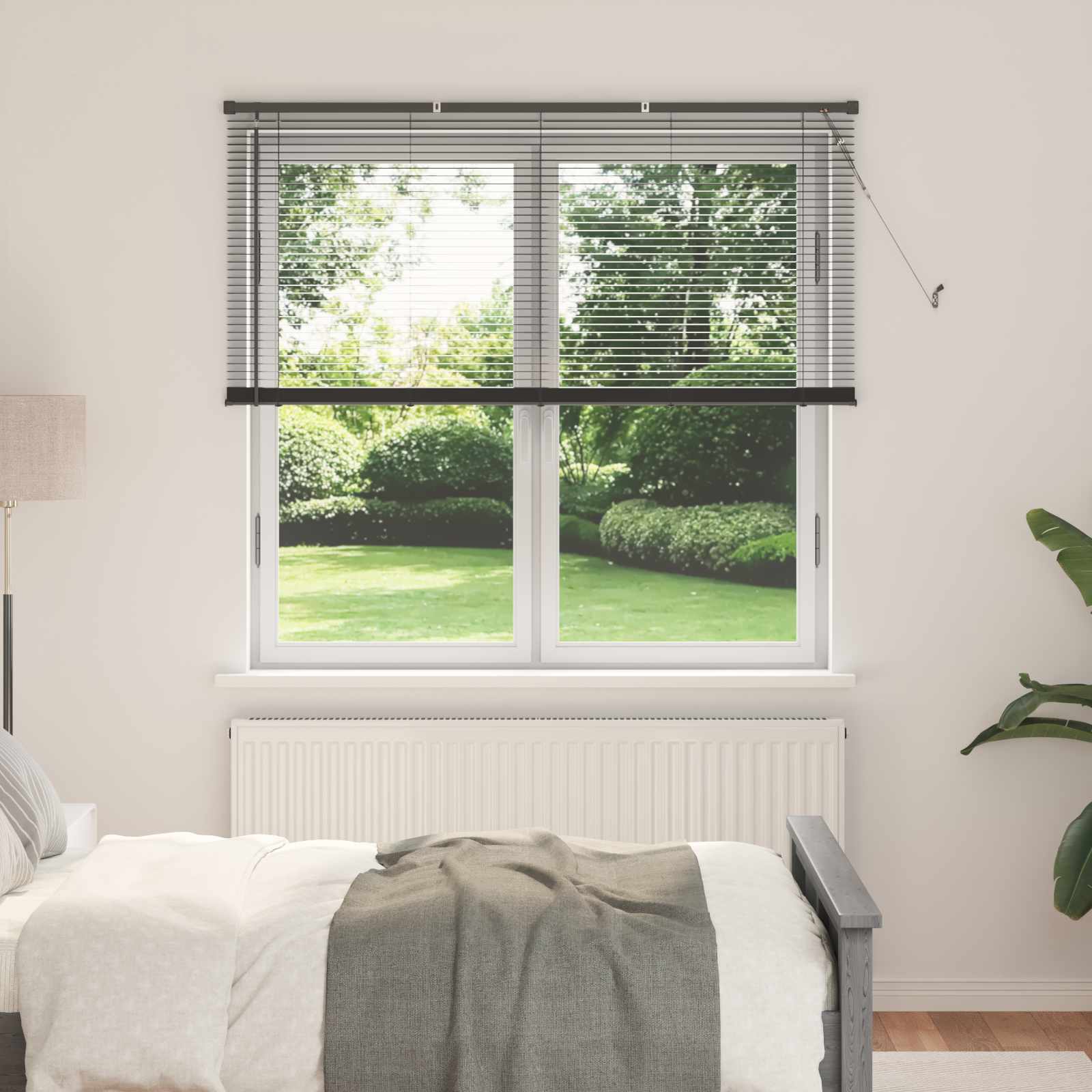 Venetian Blinds Silver Grey 150 x 140 cm PVC