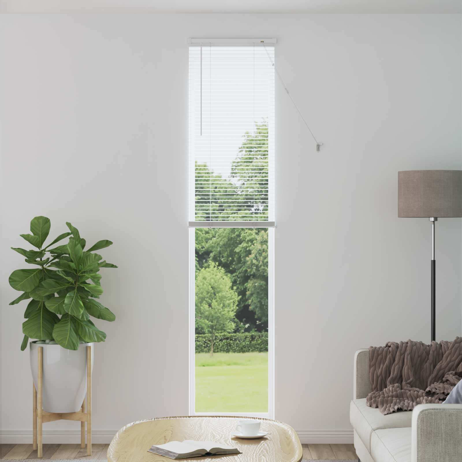 Venecijos žaliuzės Baltas 213 x 50 cm 25 mm PVC