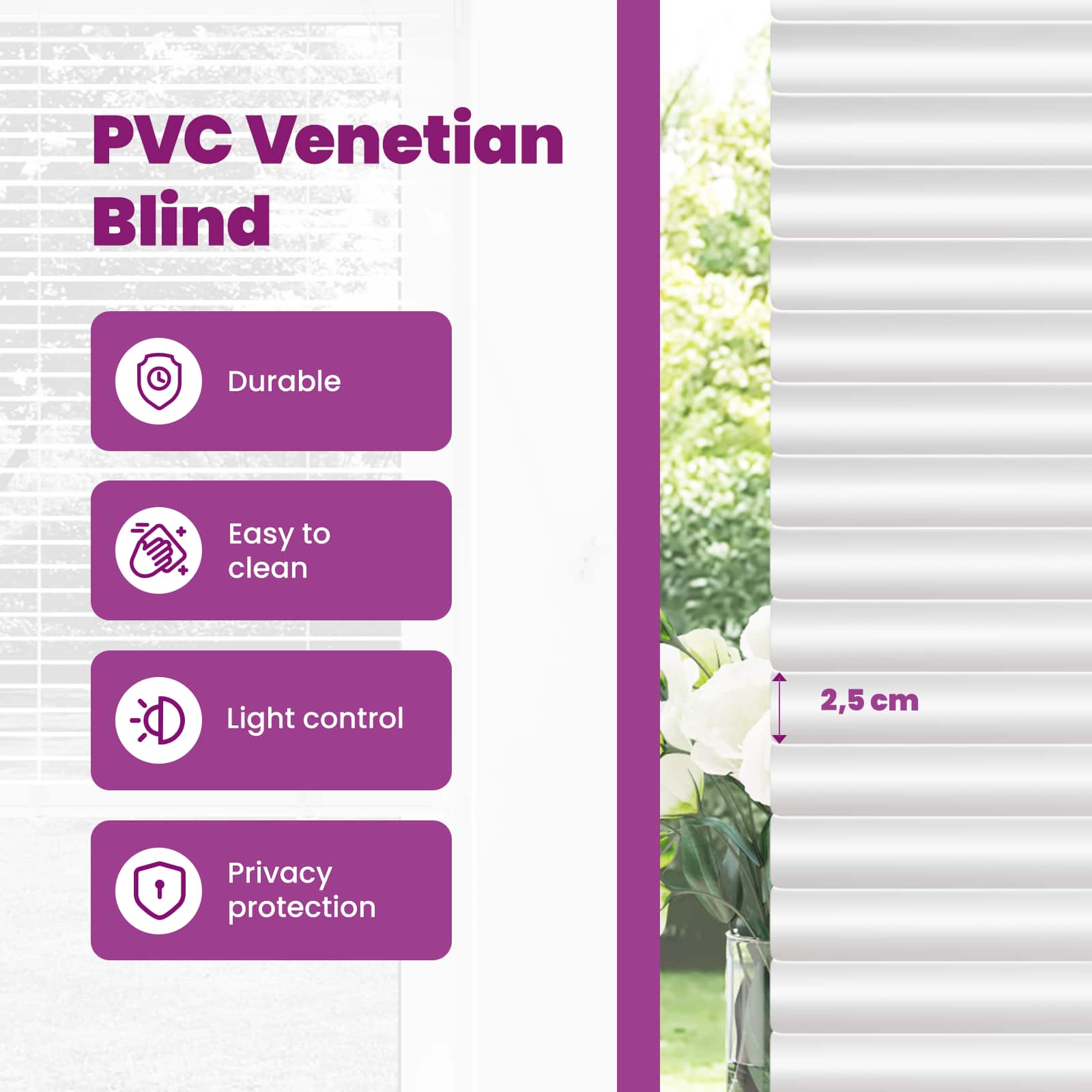 Venecijos žaliuzės Reguliuojamas Balta 213 x 80 cm PVC