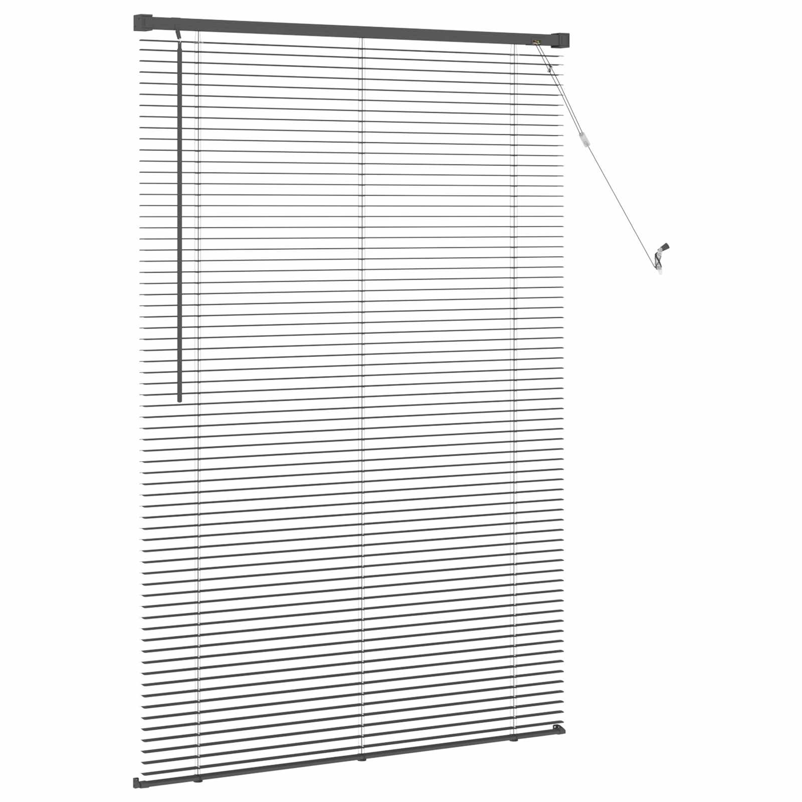 Venecijos žaliuzės Reguliuojamas Juodas 150 x 90 cm PVC