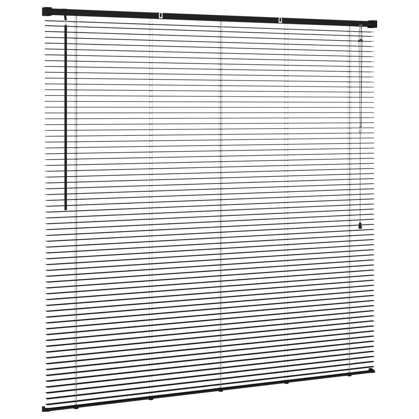 Venetian Blinds Adjustable Black 150 x 160 cm PVC