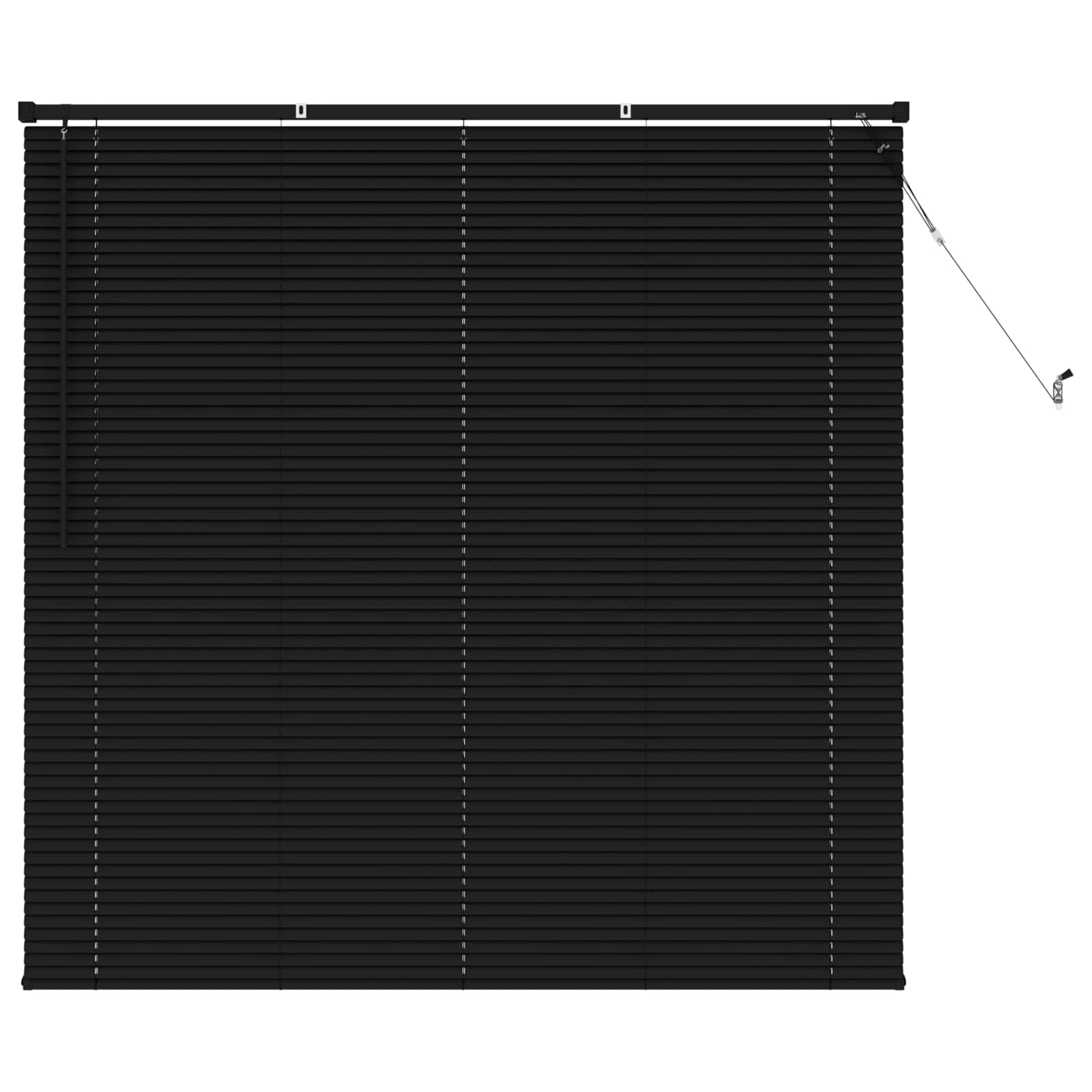 Venetian Blinds Adjustable Black 150 x 160 cm PVC