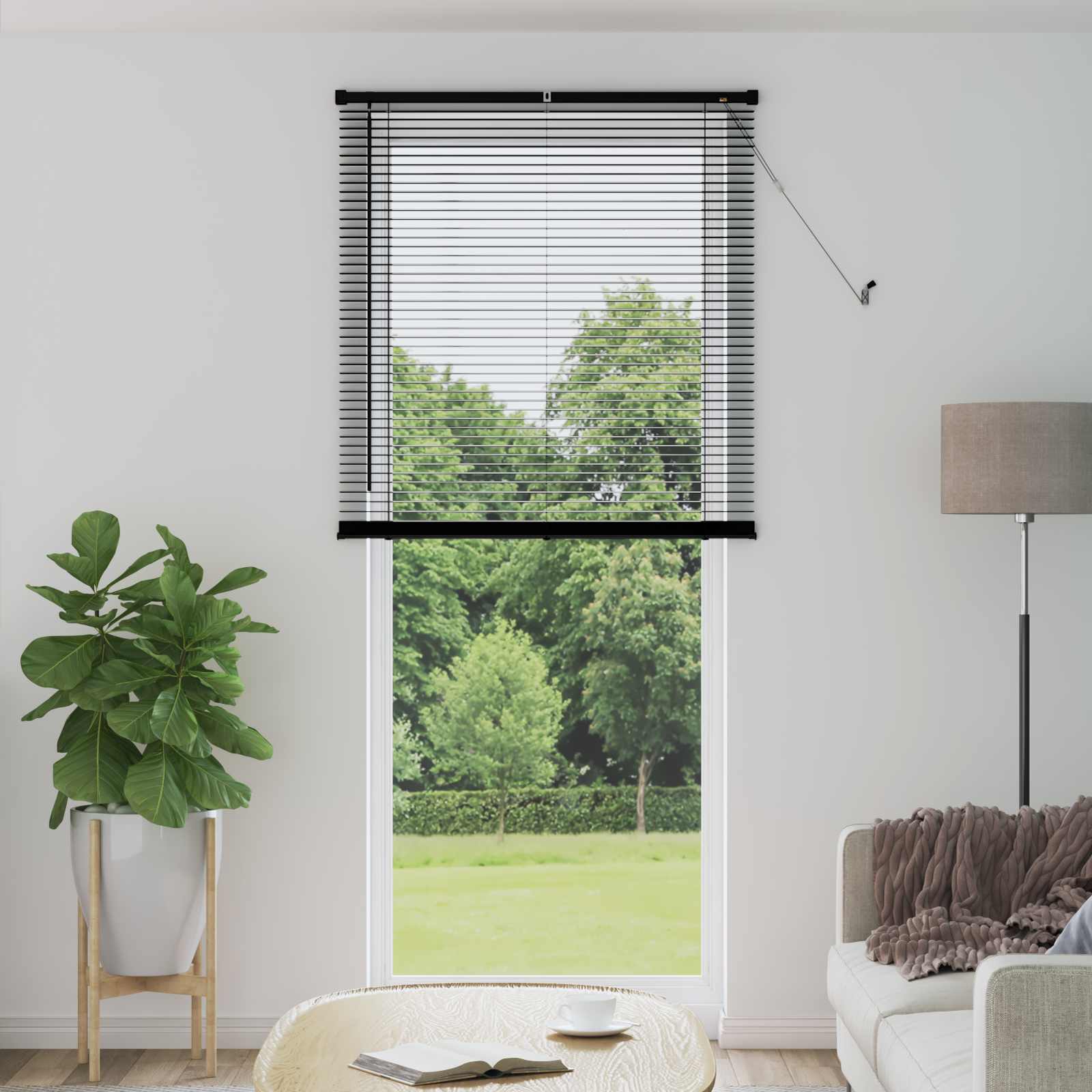 Venetian Blinds Adjustable Black 213 x 90 cm PVC