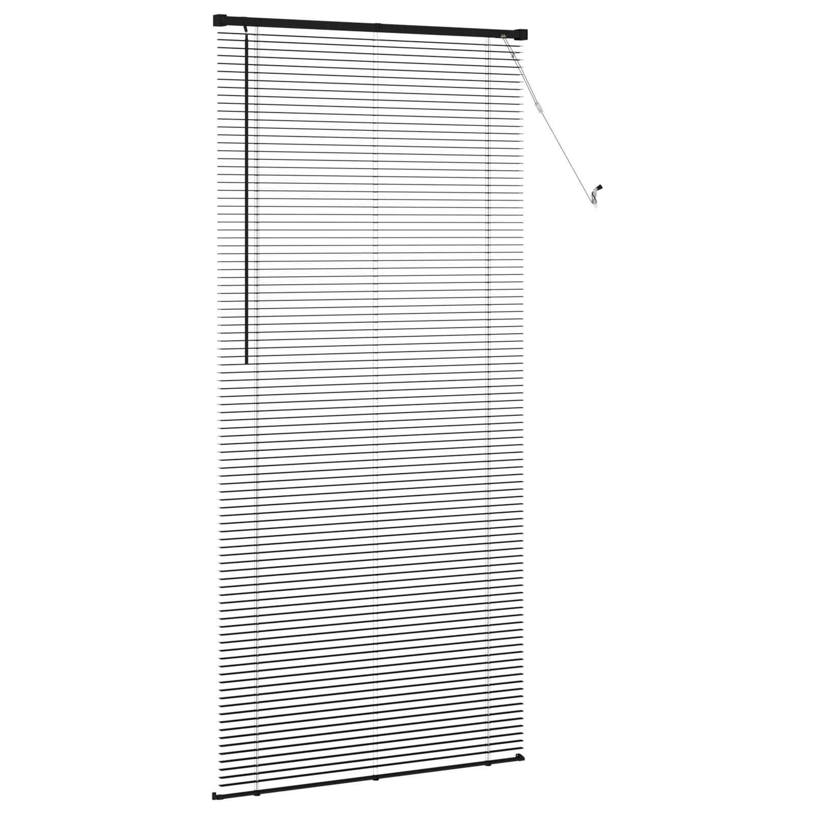 Venetian Blinds Adjustable Black 213 x 100 cm PVC