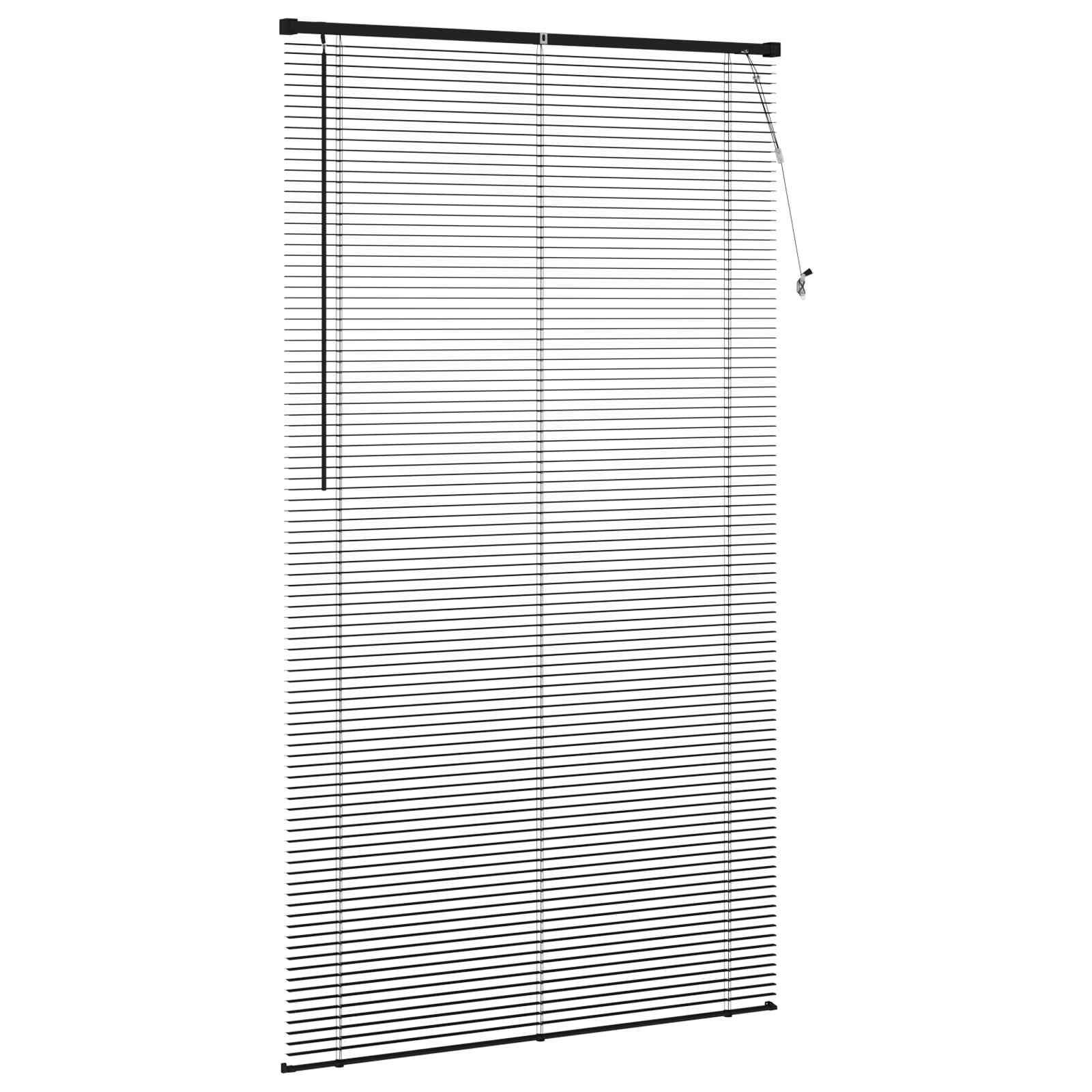 Venetian Blinds Adjustable Black 213 x 110 cm PVC