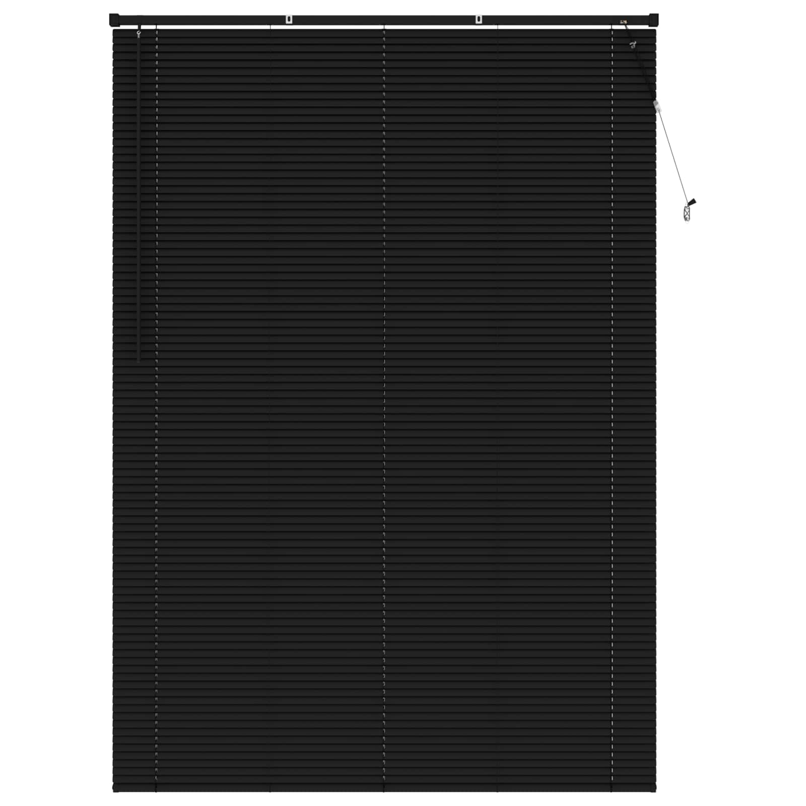 Venetian Blinds Adjustable Black 213 x 140 cm PVC