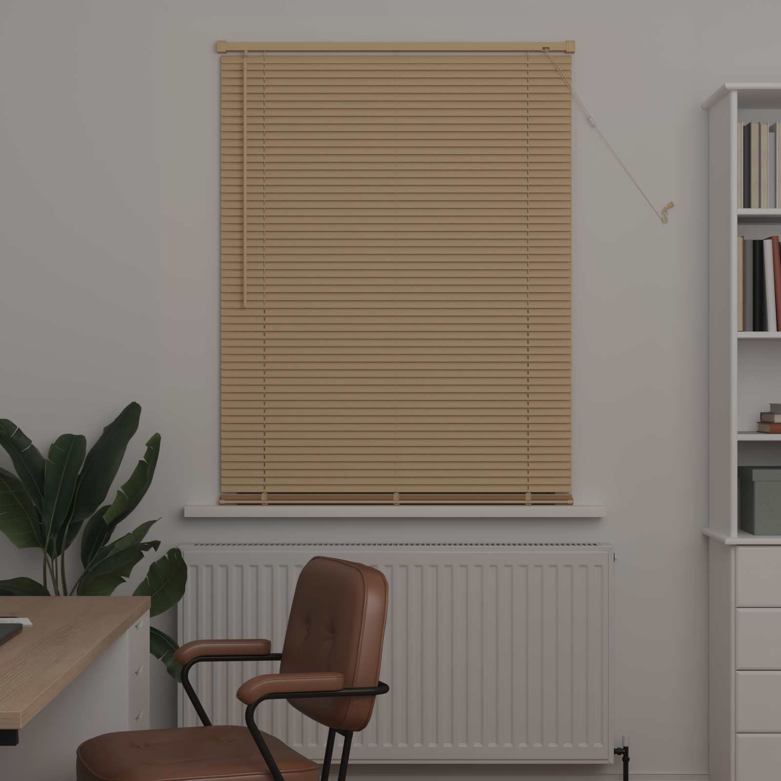 Venecijos žaliuzės Šviesiai ruda su raštu 150 x 80 cm PVC