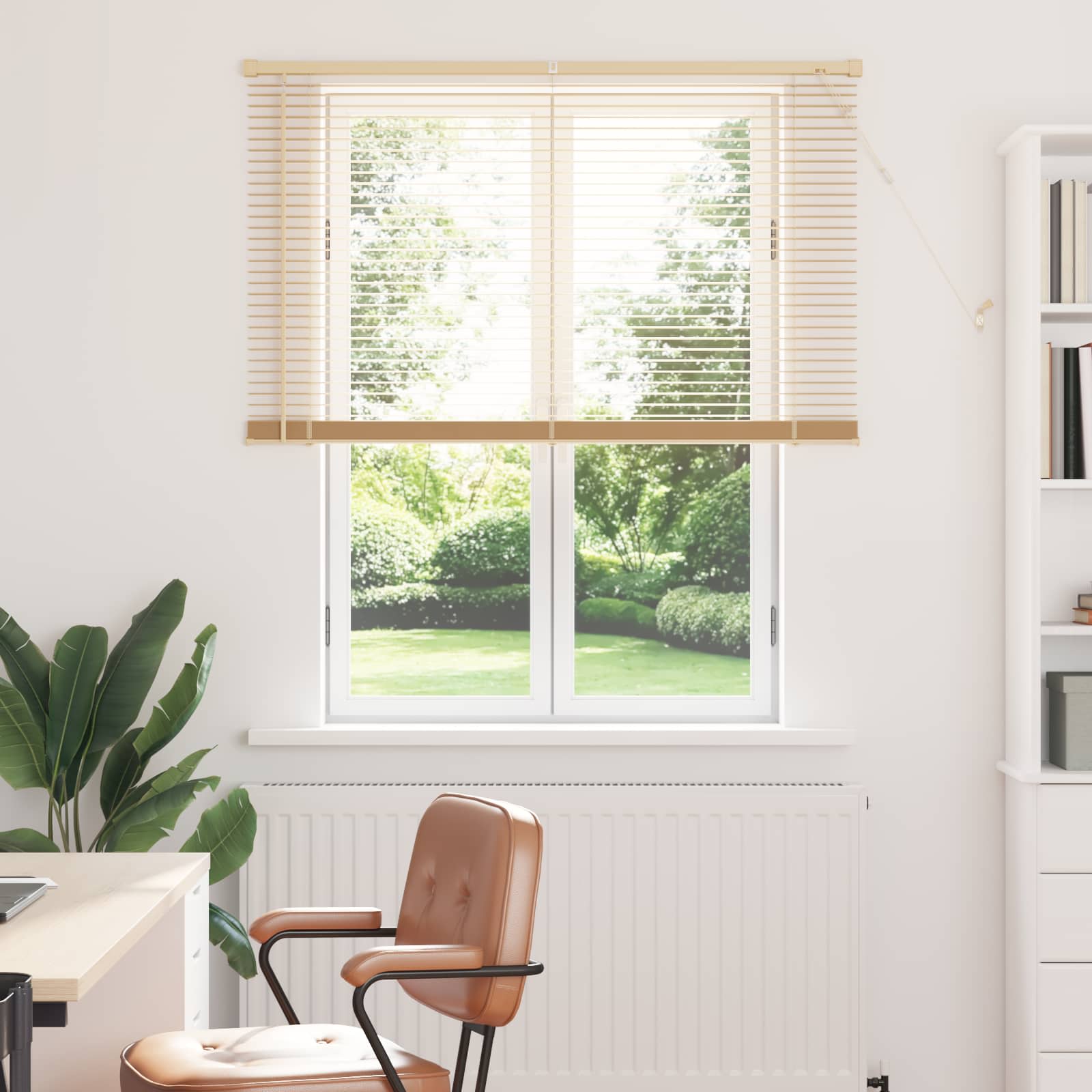 Venetian blinds Light brown with pattern 150 x 120 cm PVC