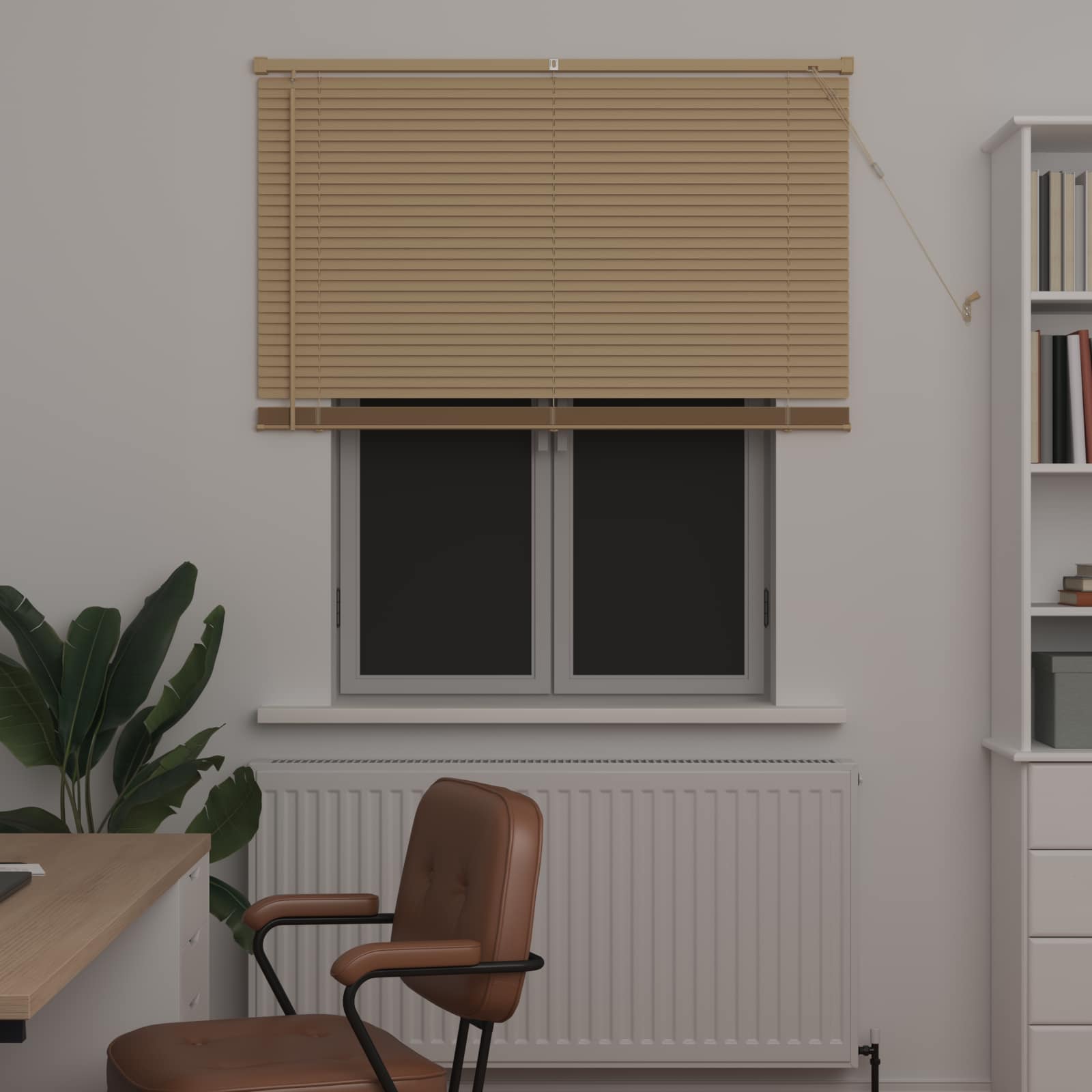 Venetian blinds Light brown with pattern 150 x 120 cm PVC