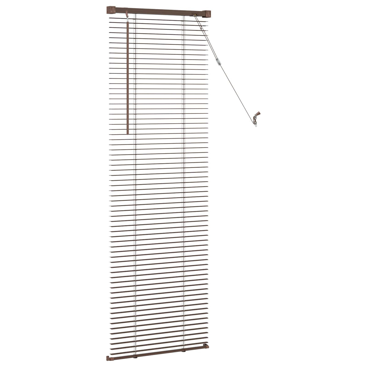 Venecijos žaliuzės Tamsiai ruda su raštu 150 x 50 cm 25 mm PVC
