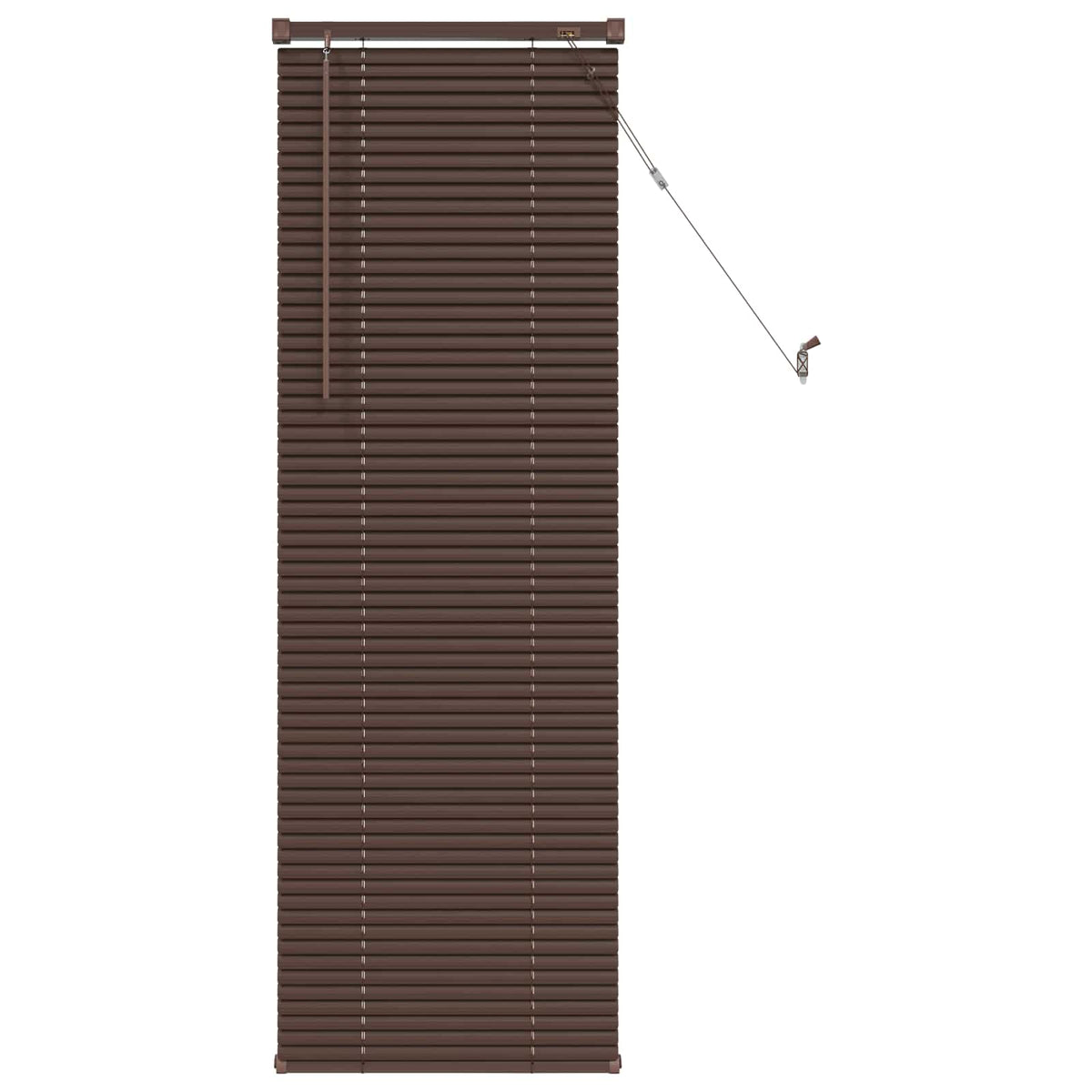 Venecijos žaliuzės Tamsiai ruda su raštu 150 x 50 cm 25 mm PVC