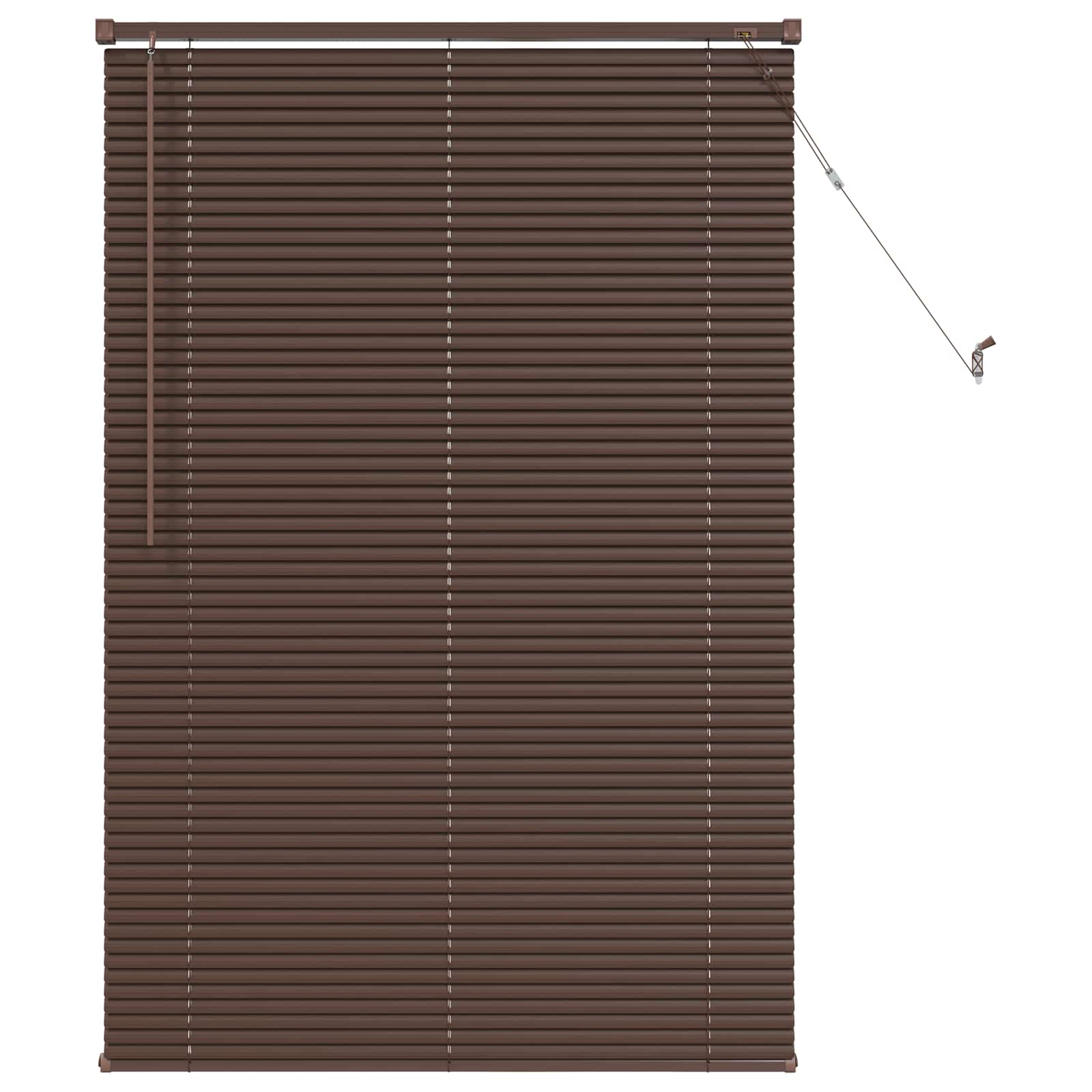 Venēcijas žalūzijas Tumši brūnas ar rakstu 150 x 80 cm PVC