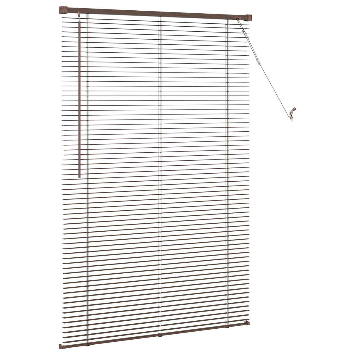Venecijos žaliuzės Tamsiai ruda su raštu 150 x 100 cm 25 mm PVC