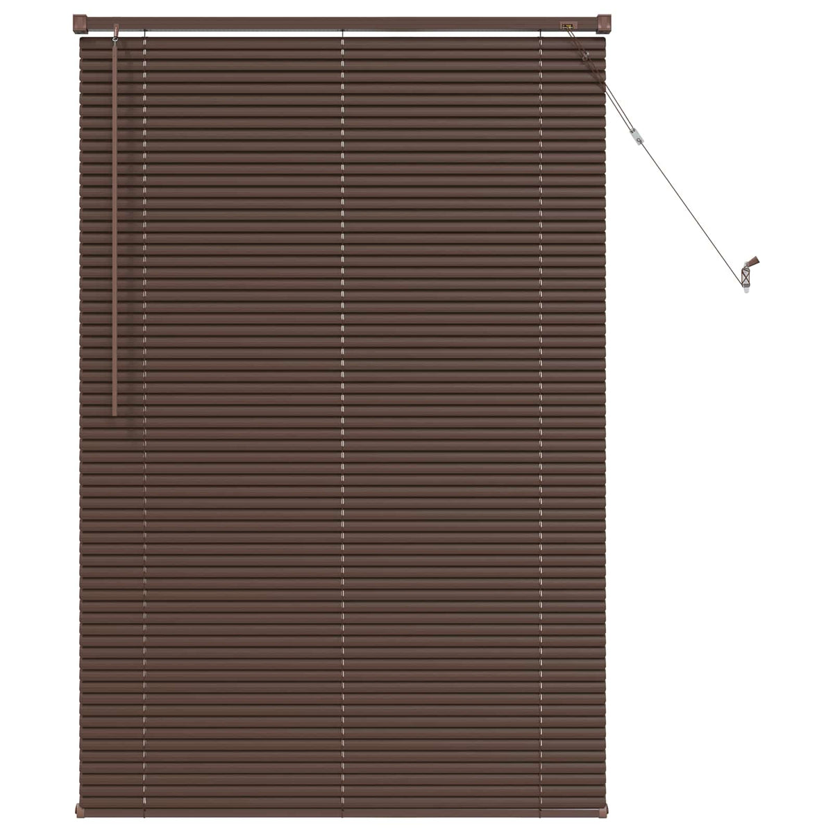 Venecijos žaliuzės Tamsiai ruda su raštu 150 x 100 cm 25 mm PVC